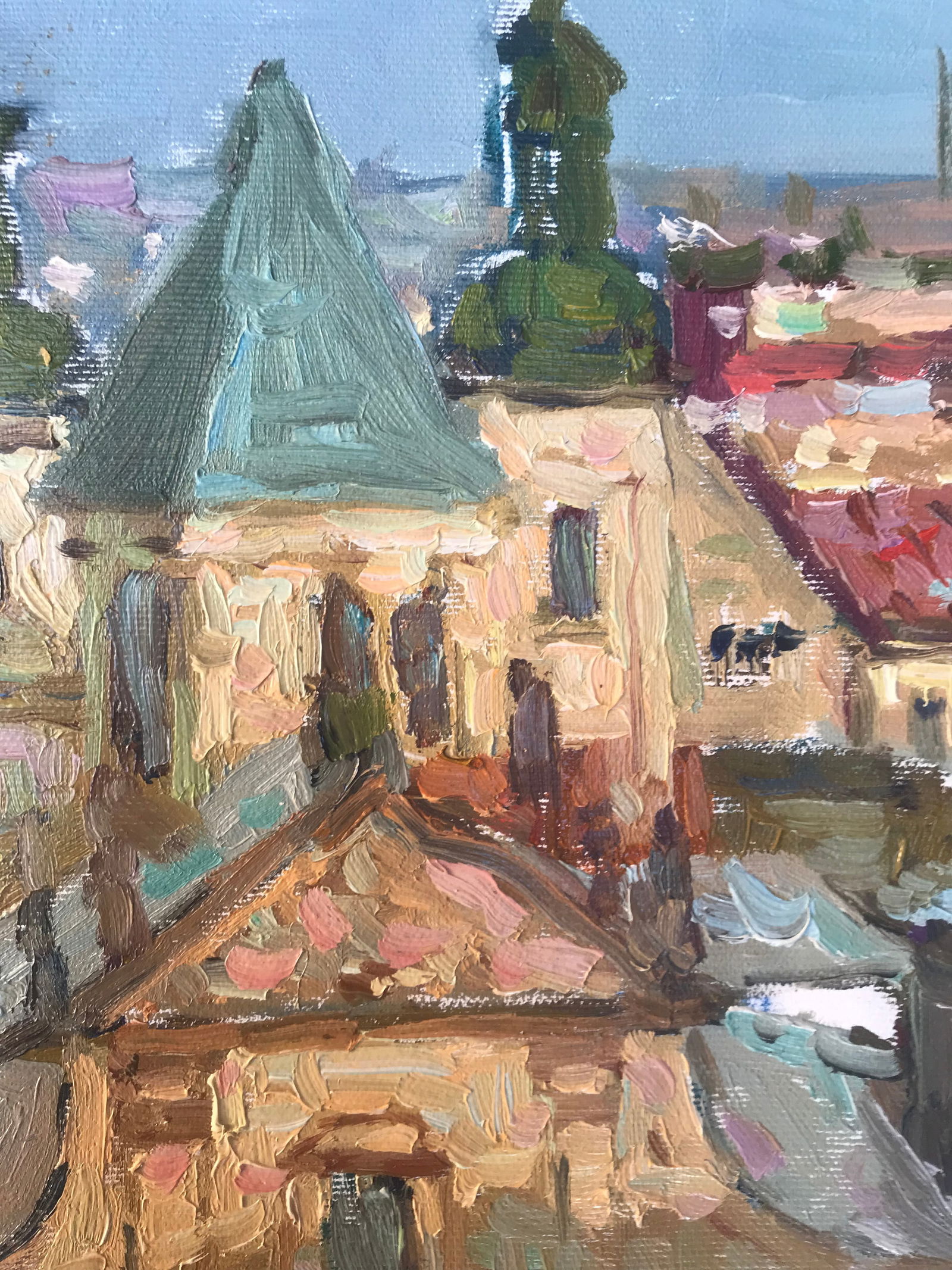 Oil painting City roofs Sergey Ivanovich Animov - 10