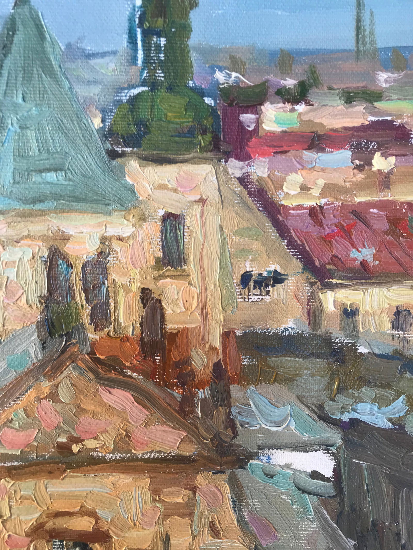 Oil painting City roofs Sergey Ivanovich Animov - 11