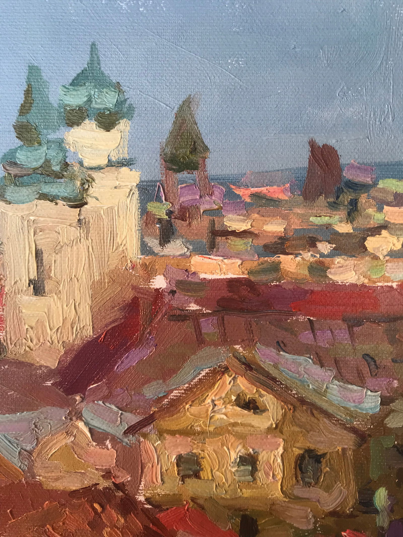 Oil painting City roofs Sergey Ivanovich Animov - 4
