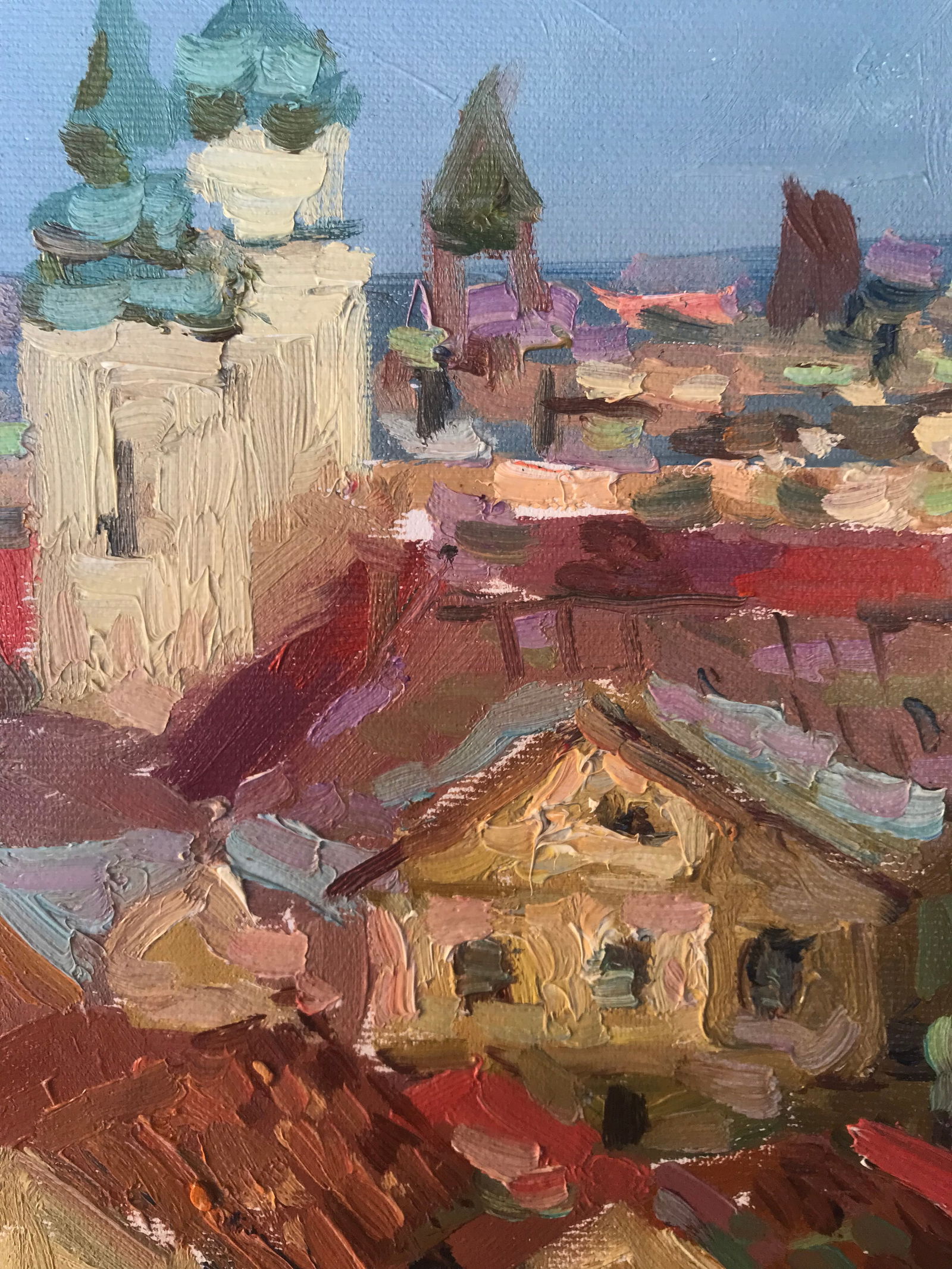 Oil painting City roofs Sergey Ivanovich Animov - 5