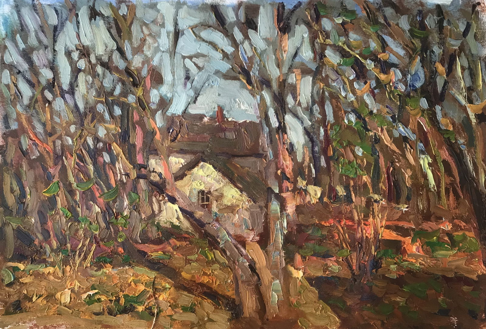 Oil painting Old Garden Sergey Ivanovich Animov (1 of 11)