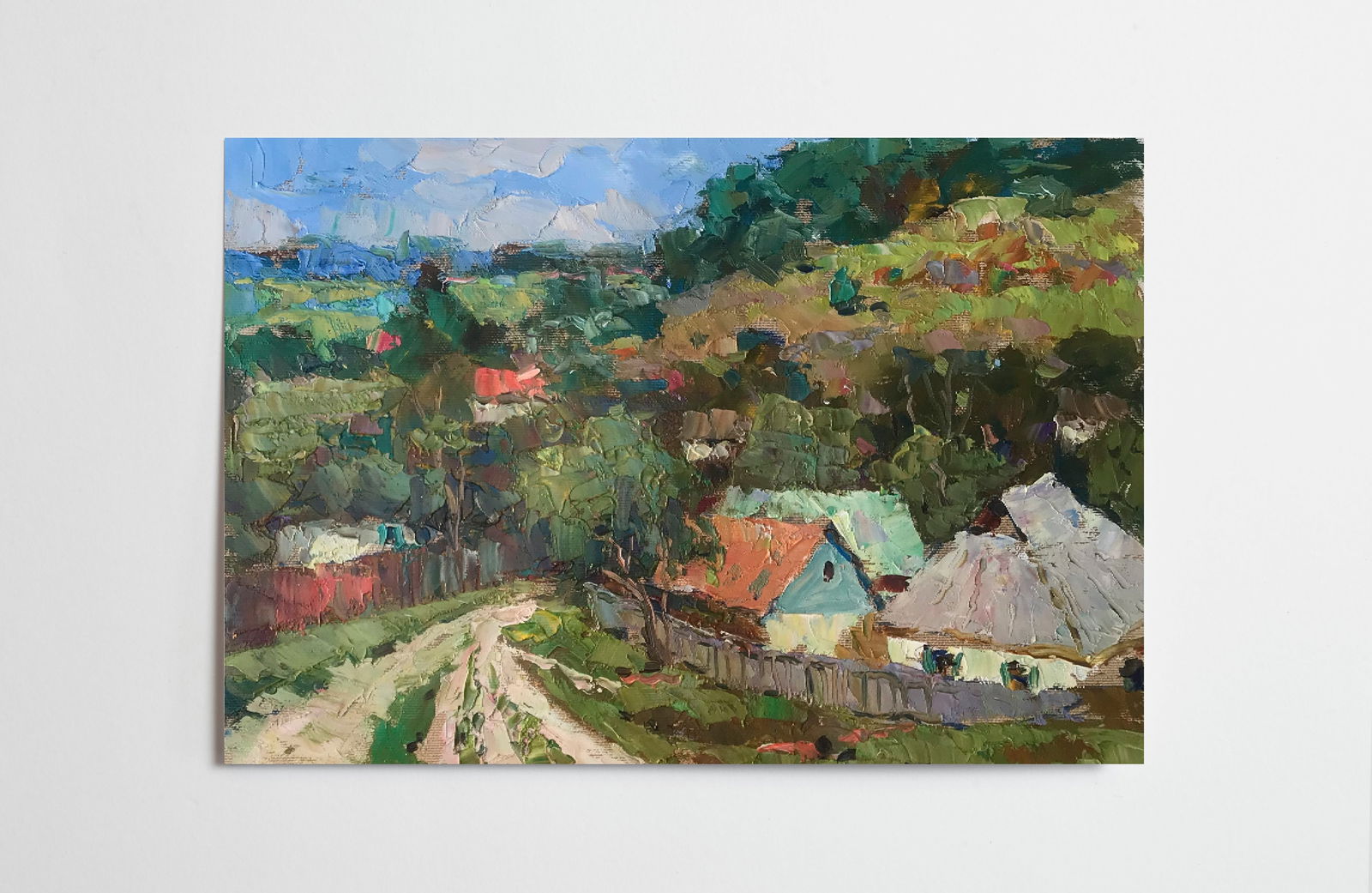 Oil painting Summer in the village Sergey Ivanovich Animov - 2