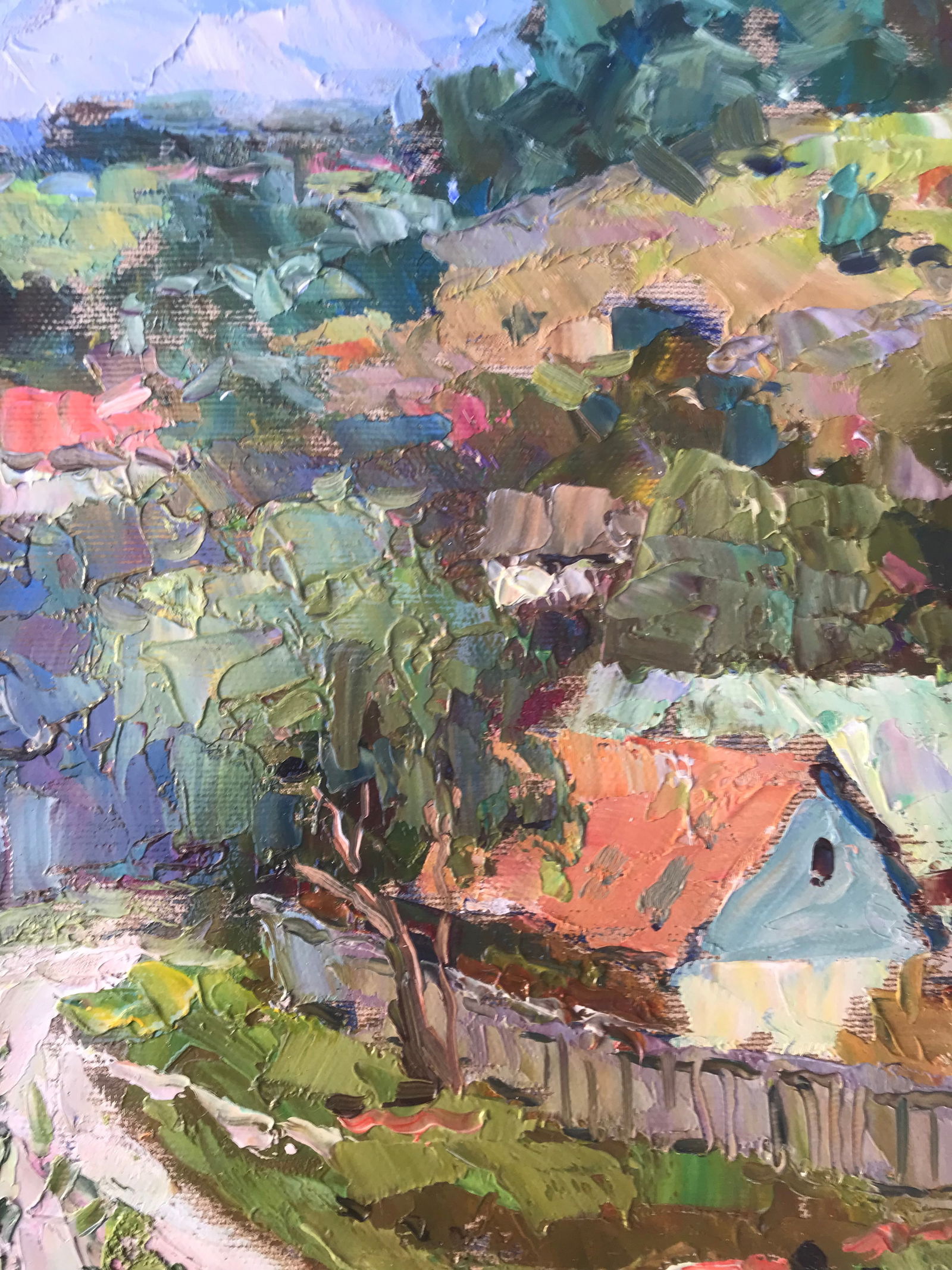 Oil painting Summer in the village Sergey Ivanovich Animov - 7