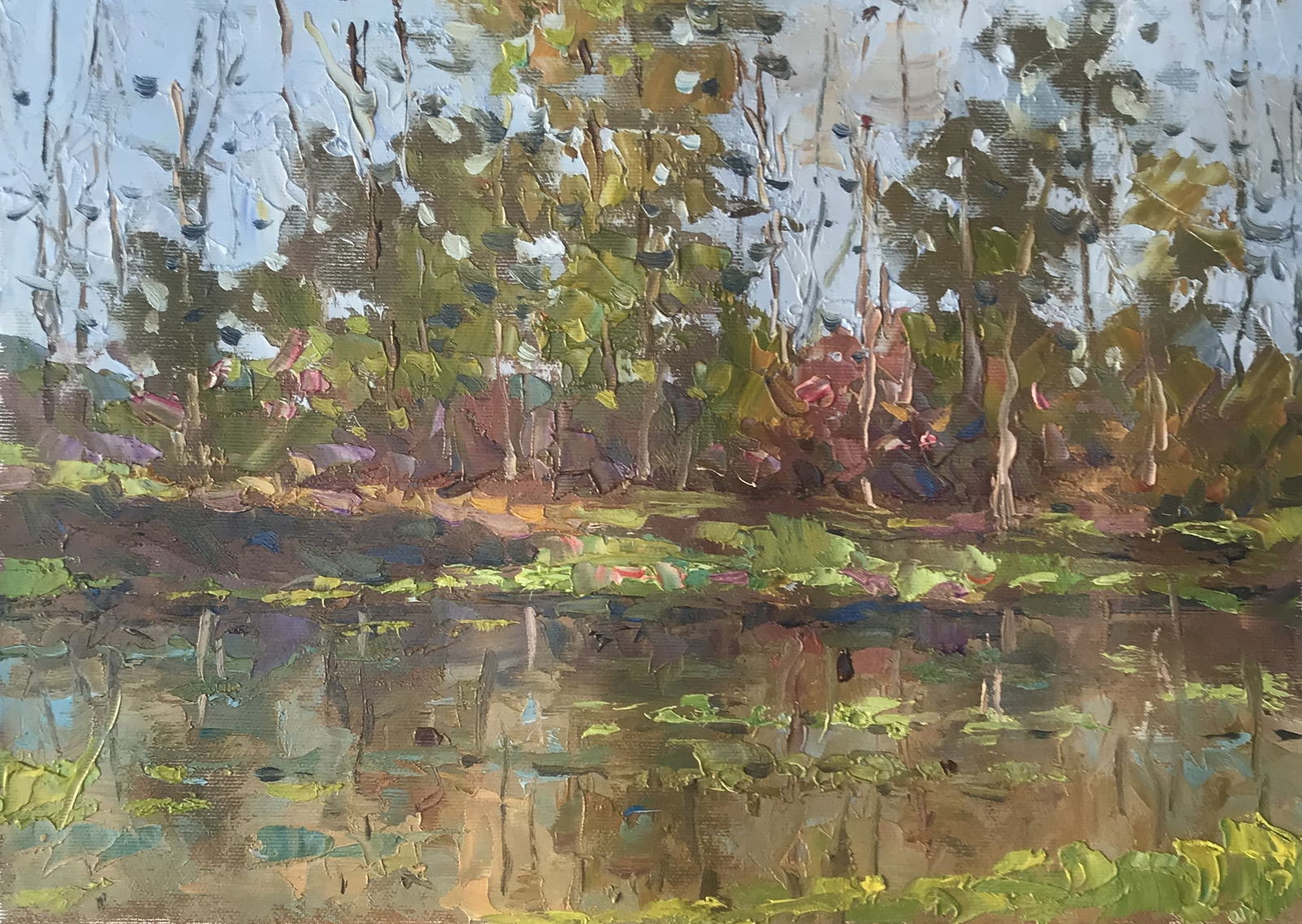 Oil painting Forest River Sergey Ivanovich Animov (1 of 11)