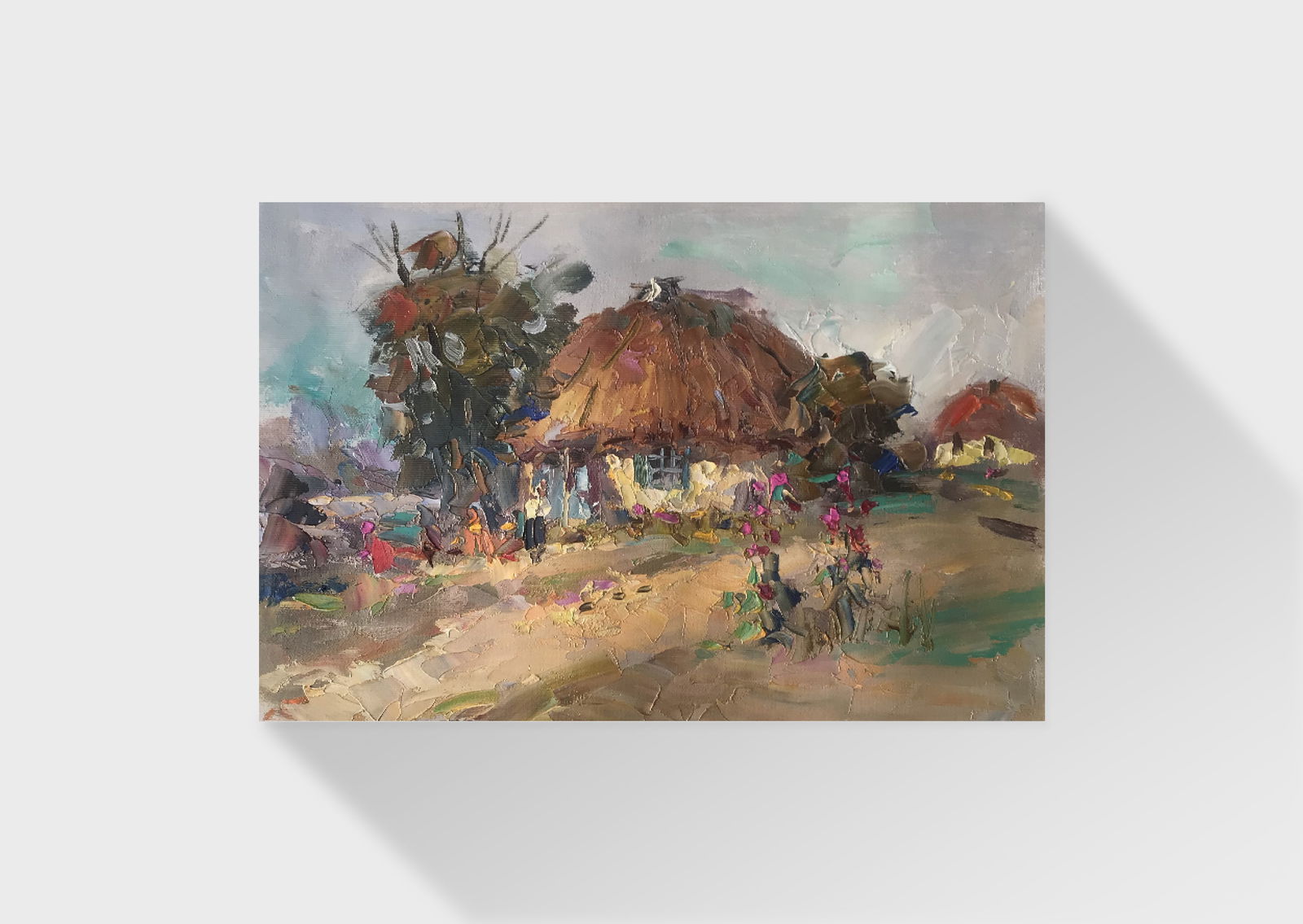 Oil painting Country yard Sergey Ivanovich Animov - 11