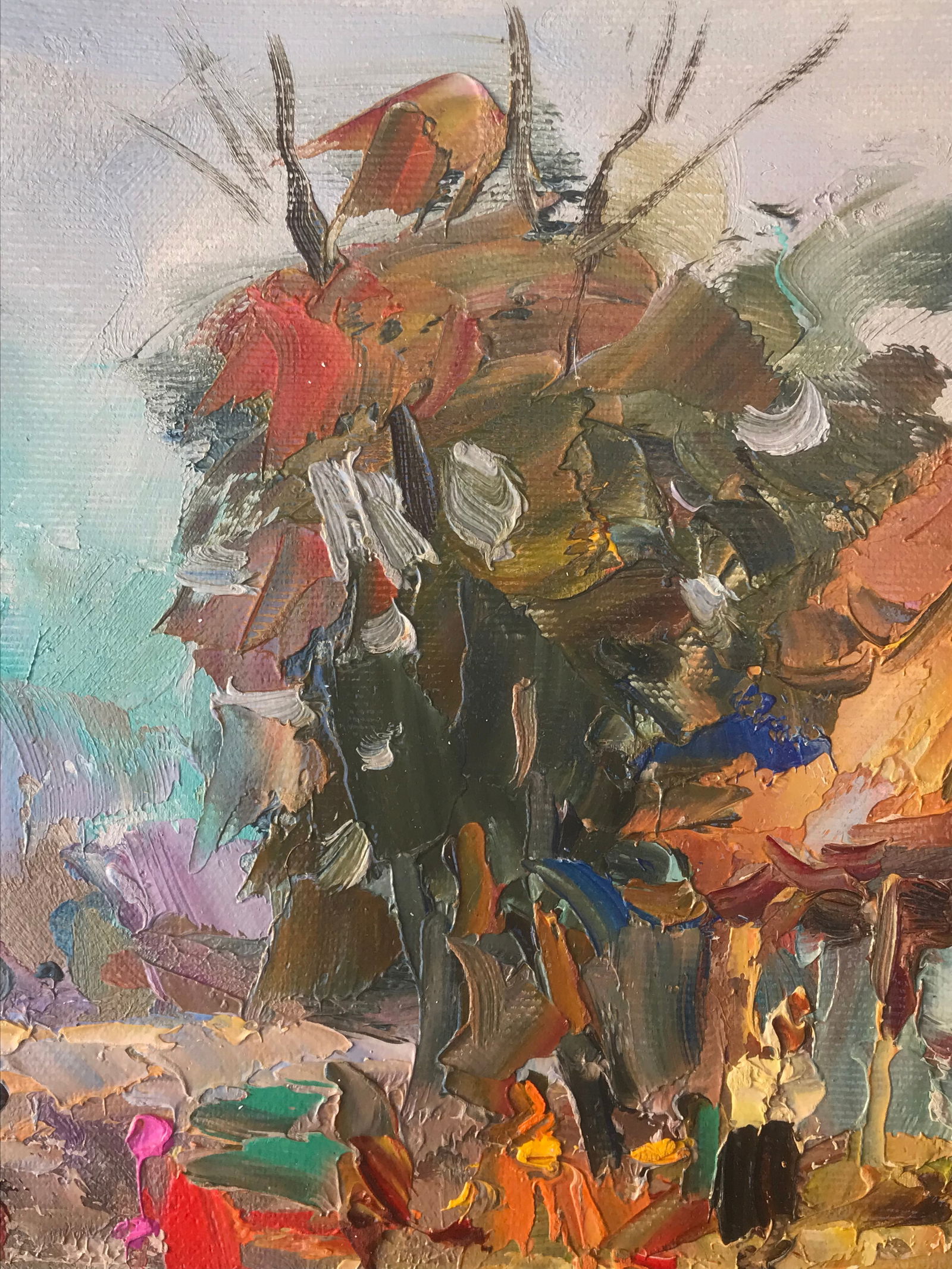 Oil painting Country yard Sergey Ivanovich Animov - 3