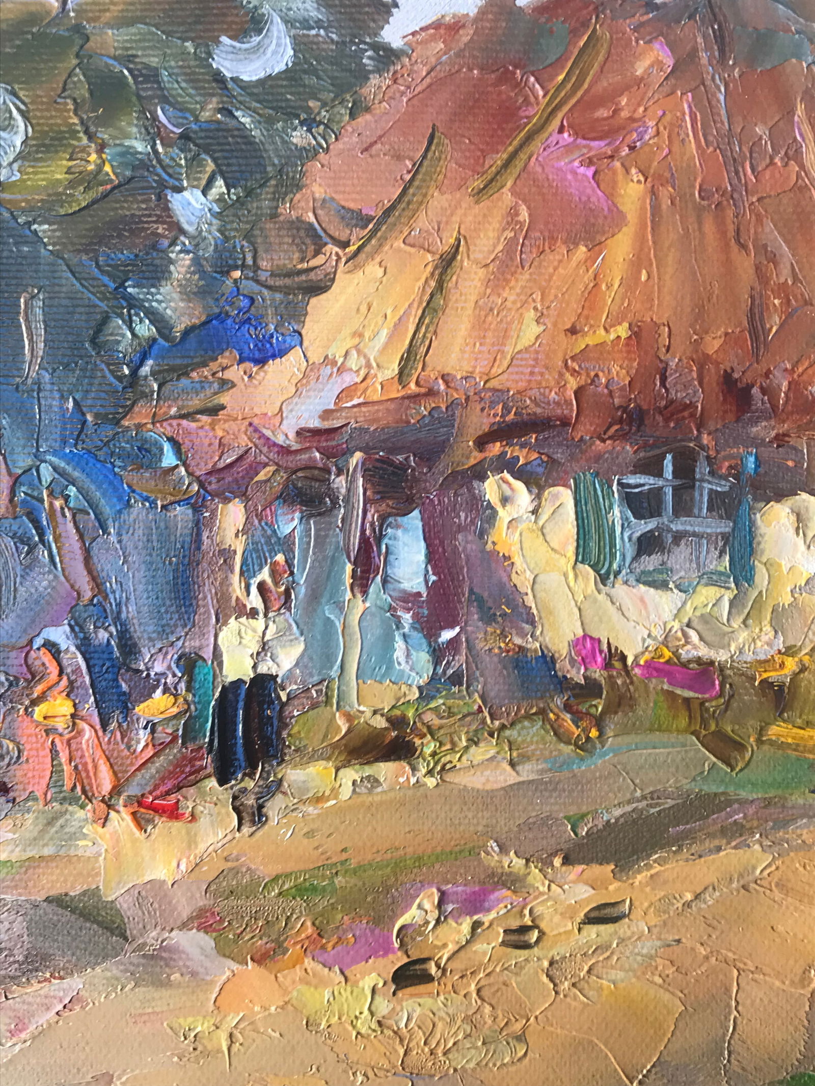 Oil painting Country yard Sergey Ivanovich Animov - 6