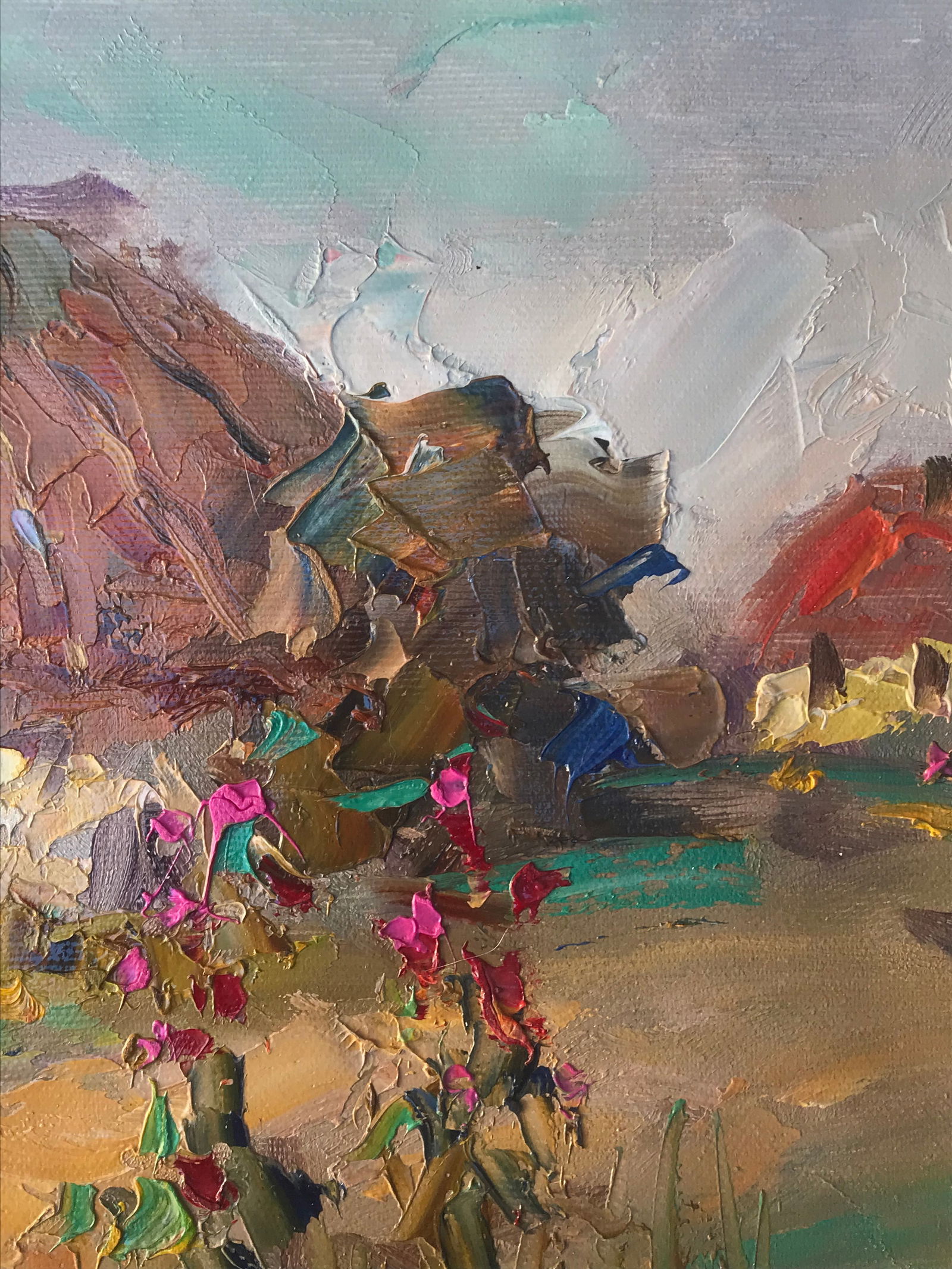 Oil painting Country yard Sergey Ivanovich Animov - 8