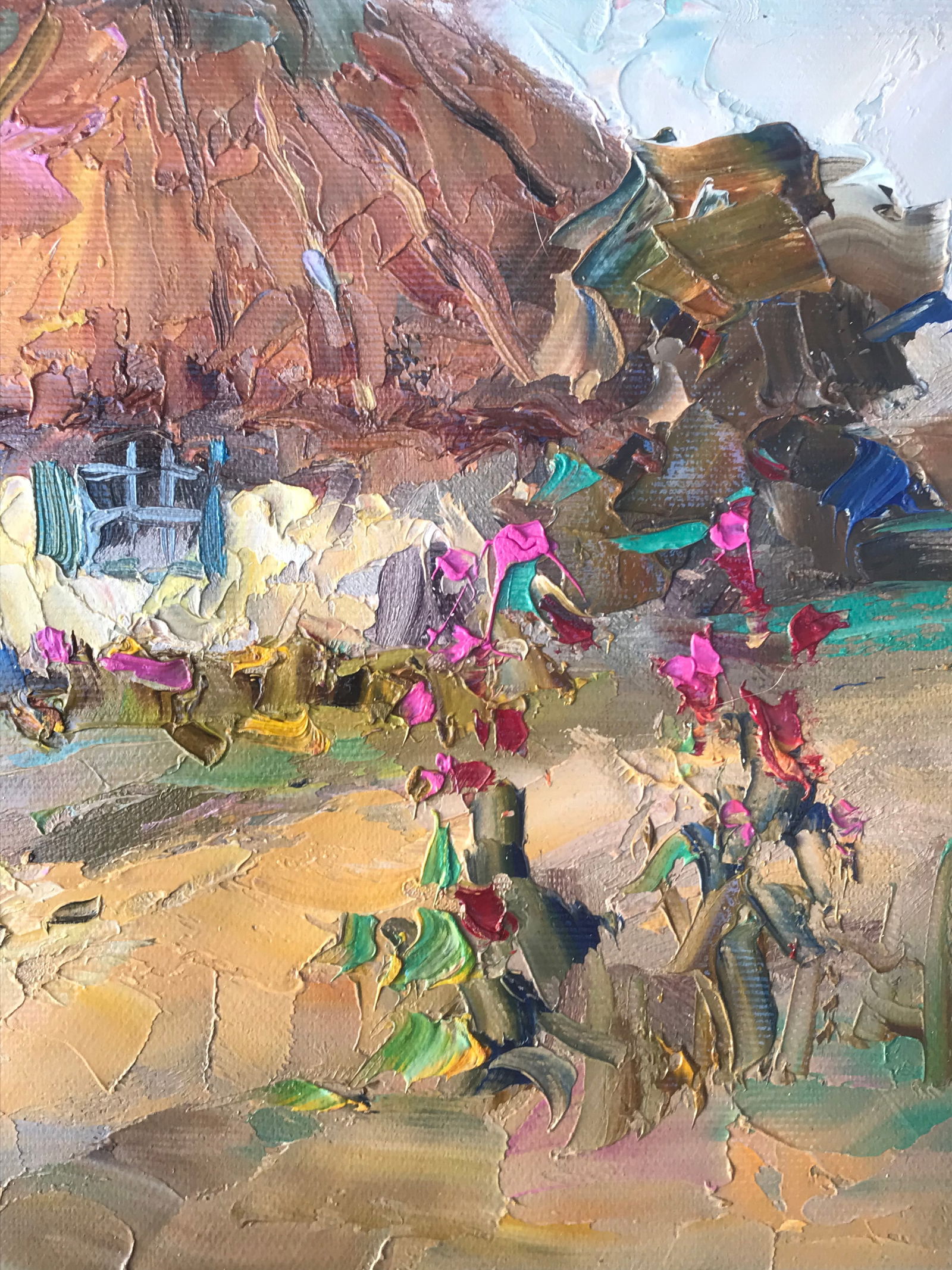 Oil painting Country yard Sergey Ivanovich Animov - 9