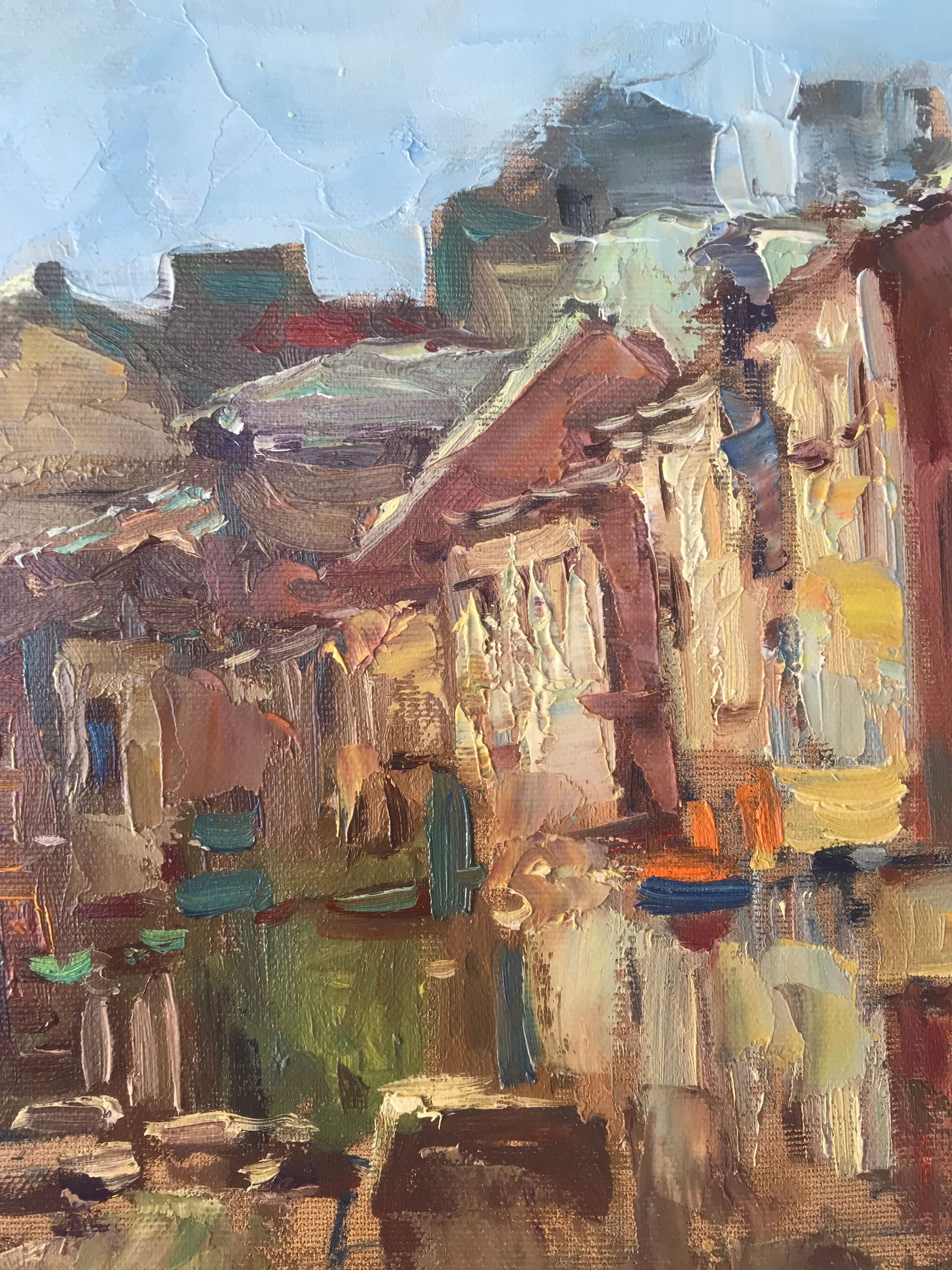 Oil painting Familiar street Sergey Ivanovich Animov - 10