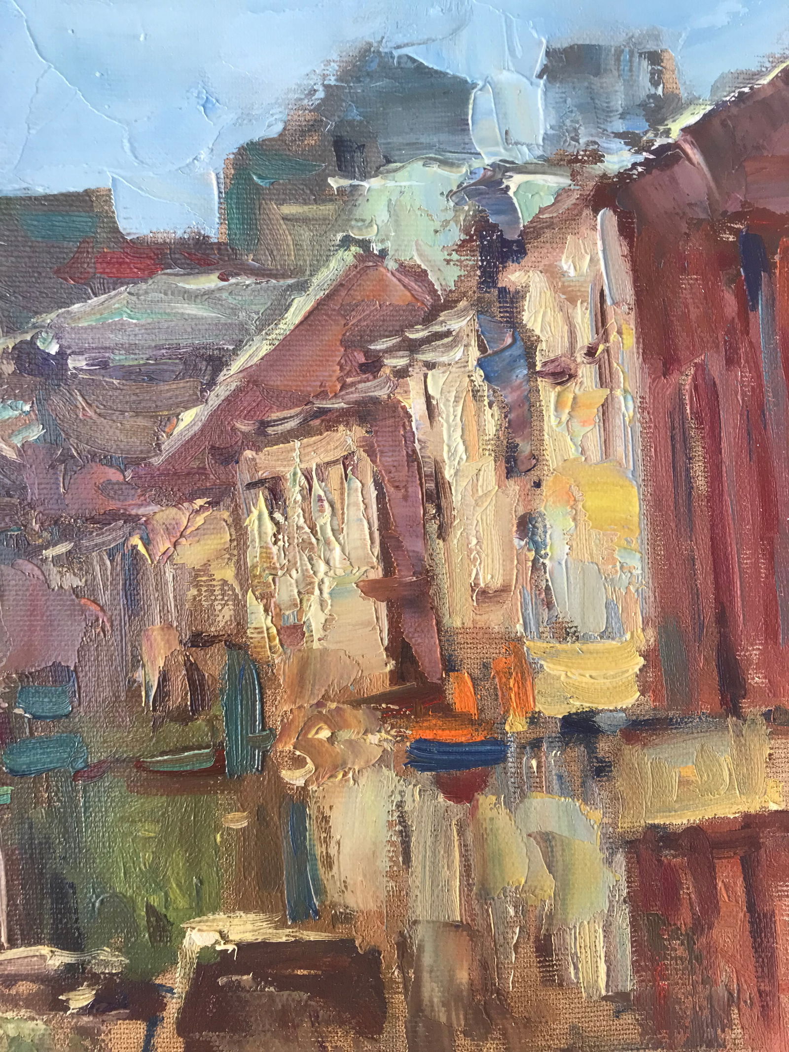 Oil painting Familiar street Sergey Ivanovich Animov - 11