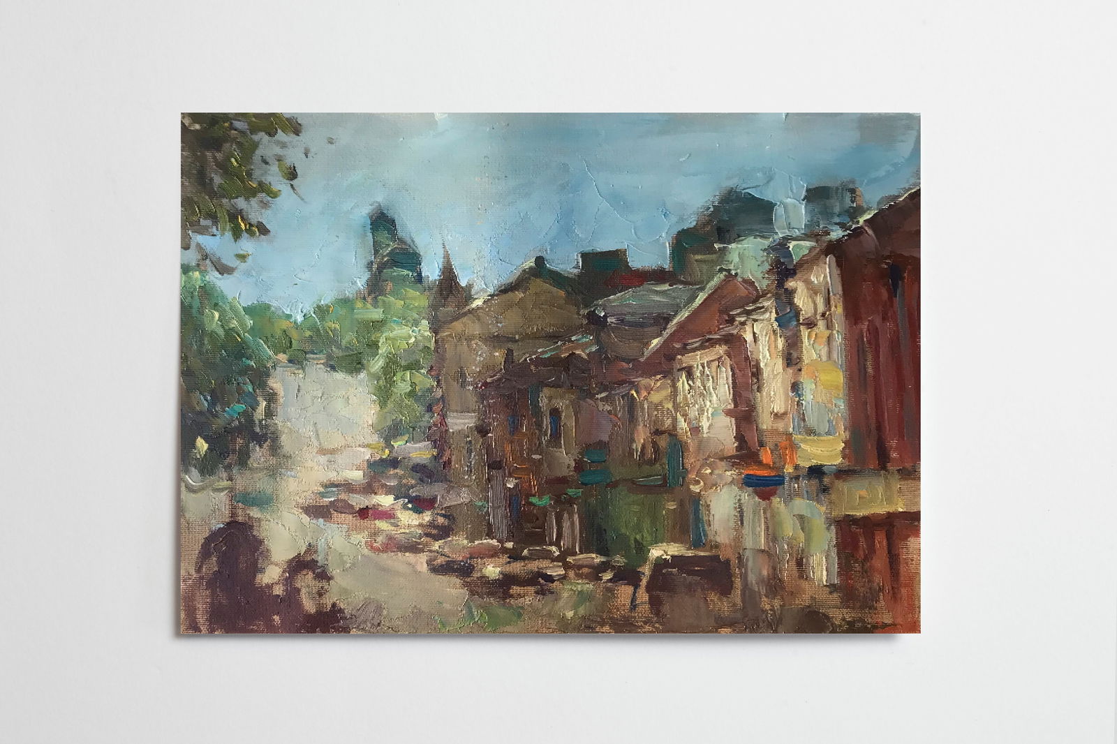 Oil painting Familiar street Sergey Ivanovich Animov - 2