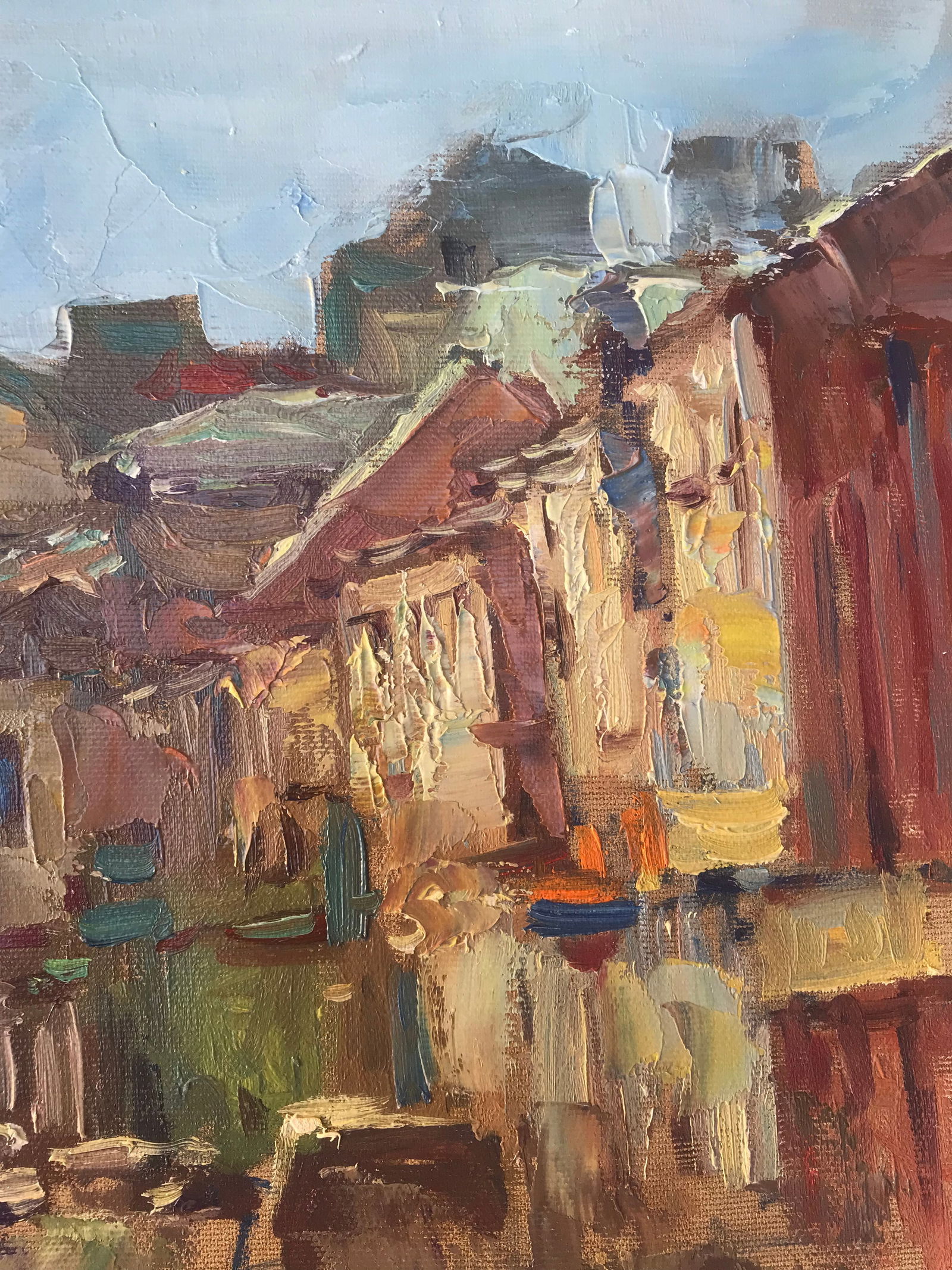 Oil painting Familiar street Sergey Ivanovich Animov - 9