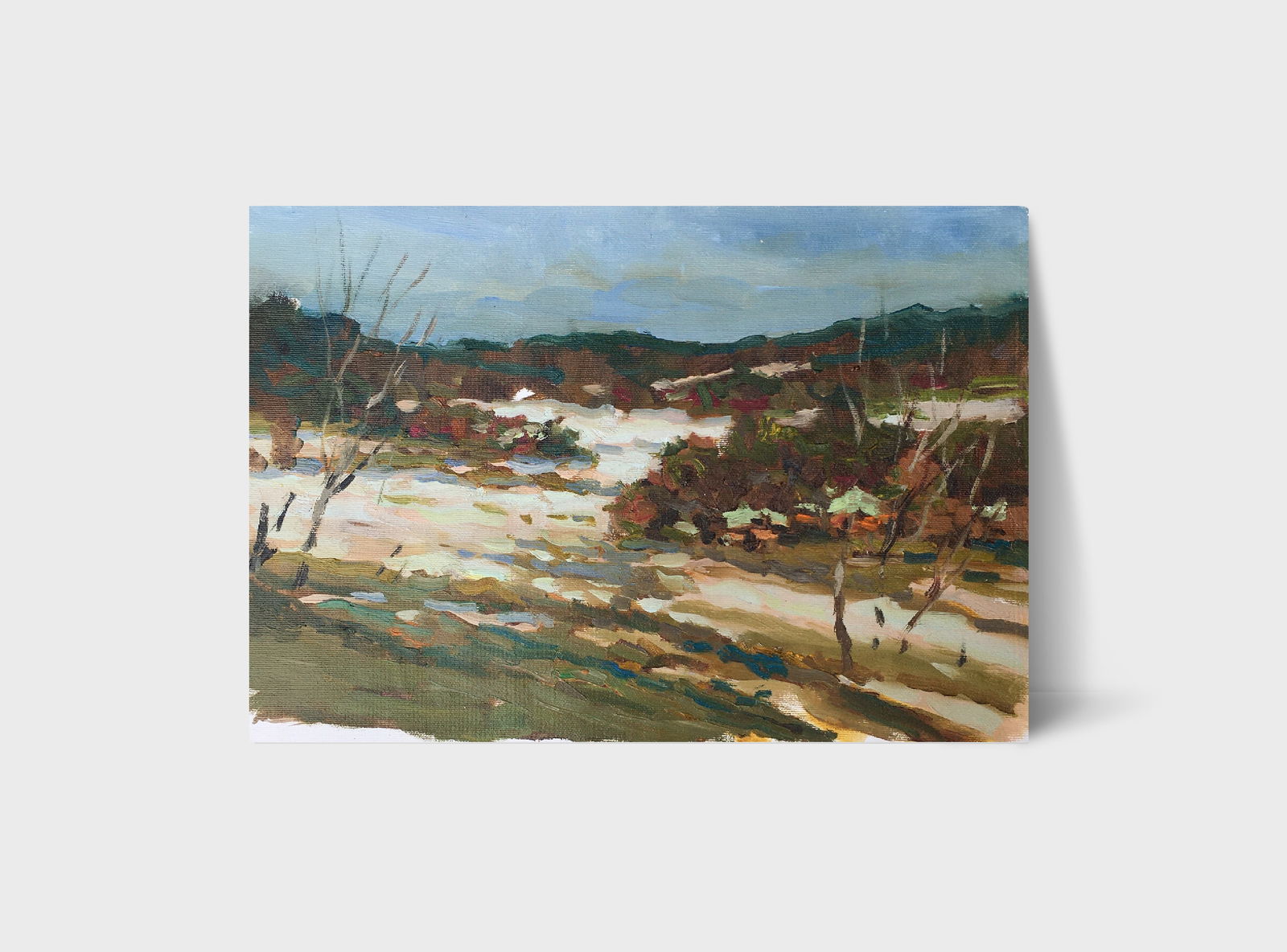 Oil painting Early spring Sergey Ivanovich Animov - 11