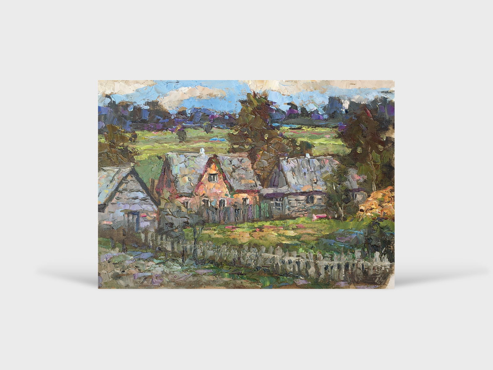 Oil painting Village street Sergey Ivanovich Animov - 11