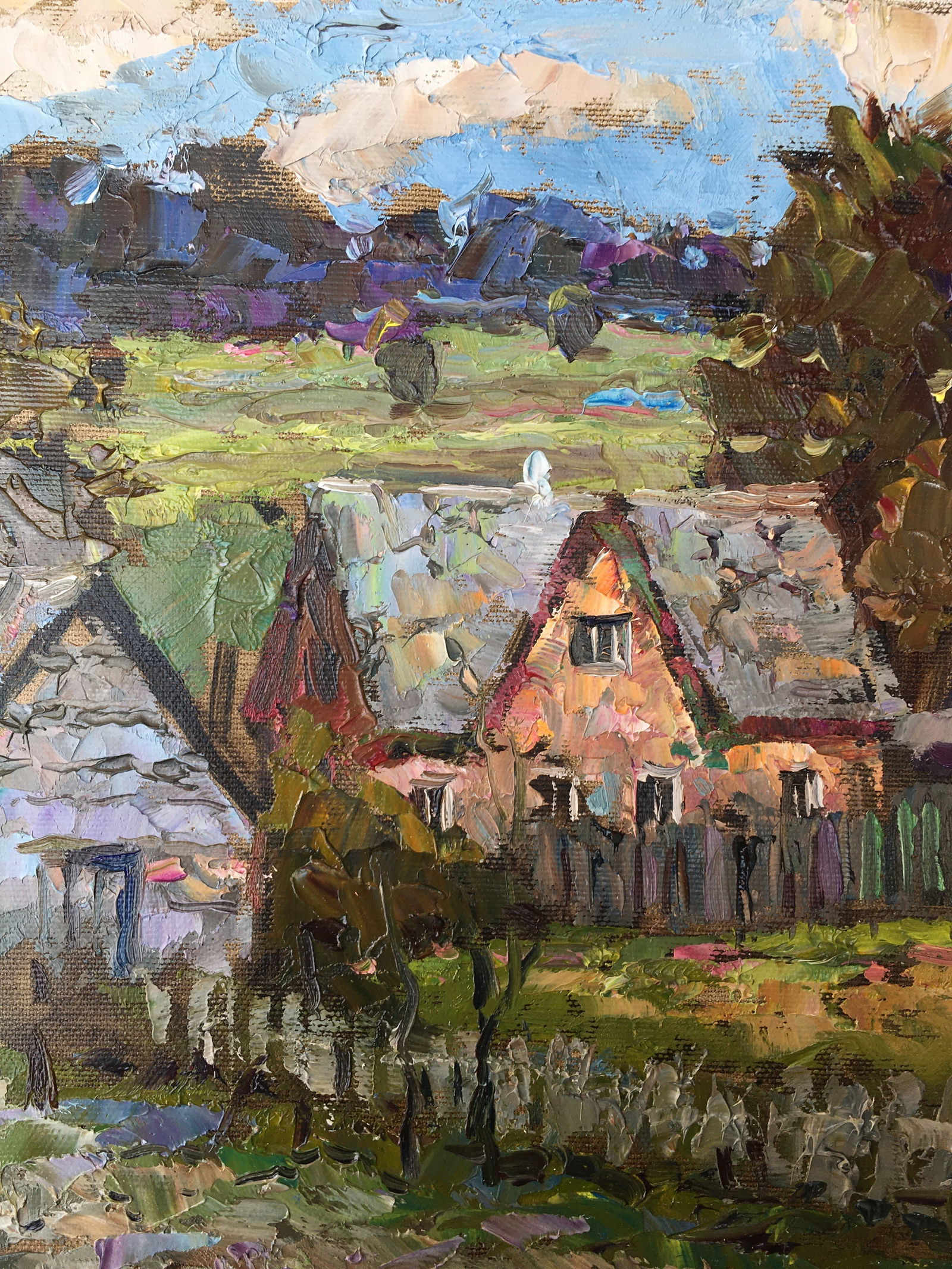 Oil painting Village street Sergey Ivanovich Animov - 3