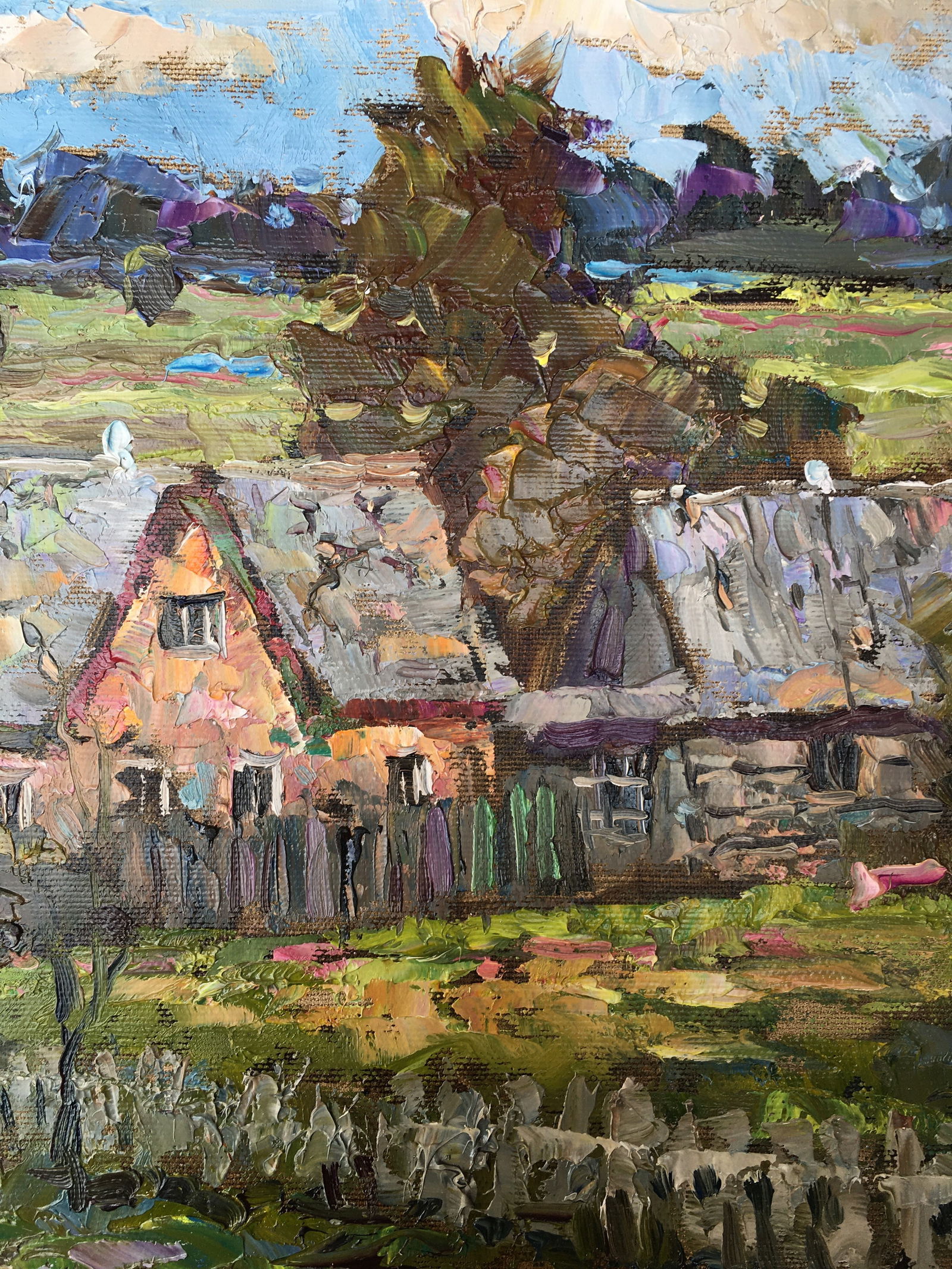 Oil painting Village street Sergey Ivanovich Animov - 5