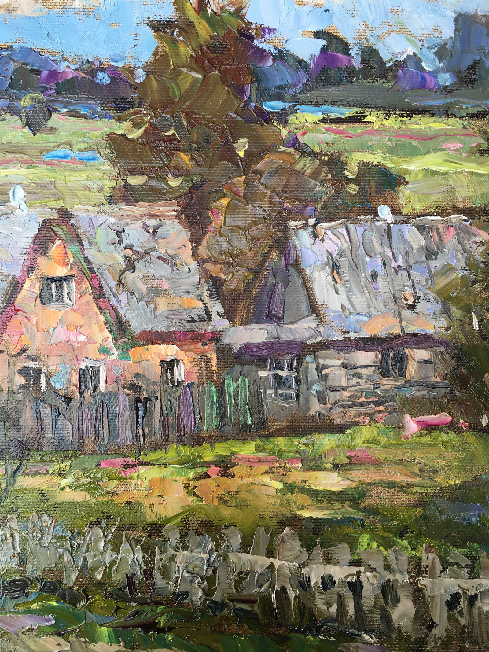 Oil painting Village street Sergey Ivanovich Animov - 6