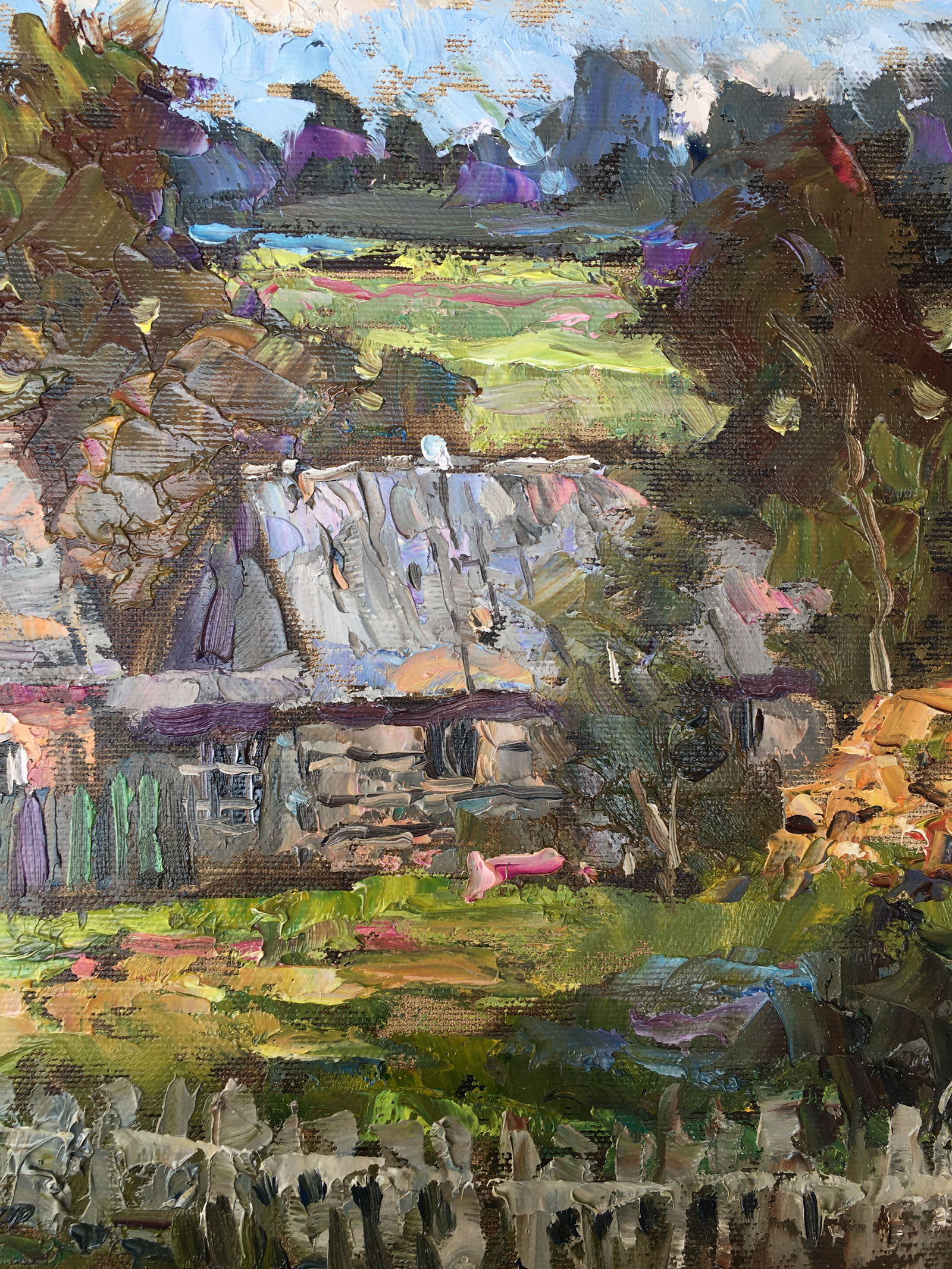 Oil painting Village street Sergey Ivanovich Animov - 8