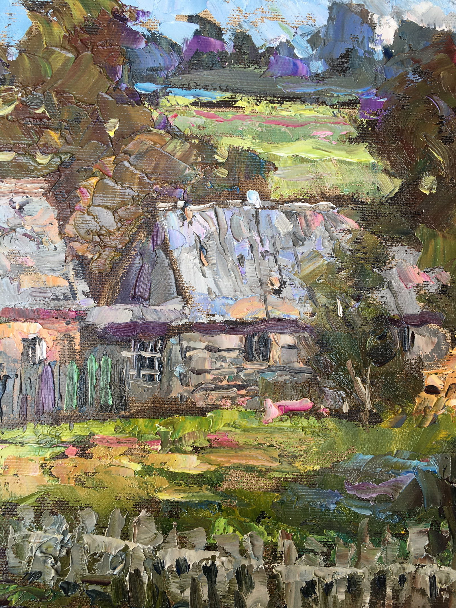 Oil painting Village street Sergey Ivanovich Animov - 9