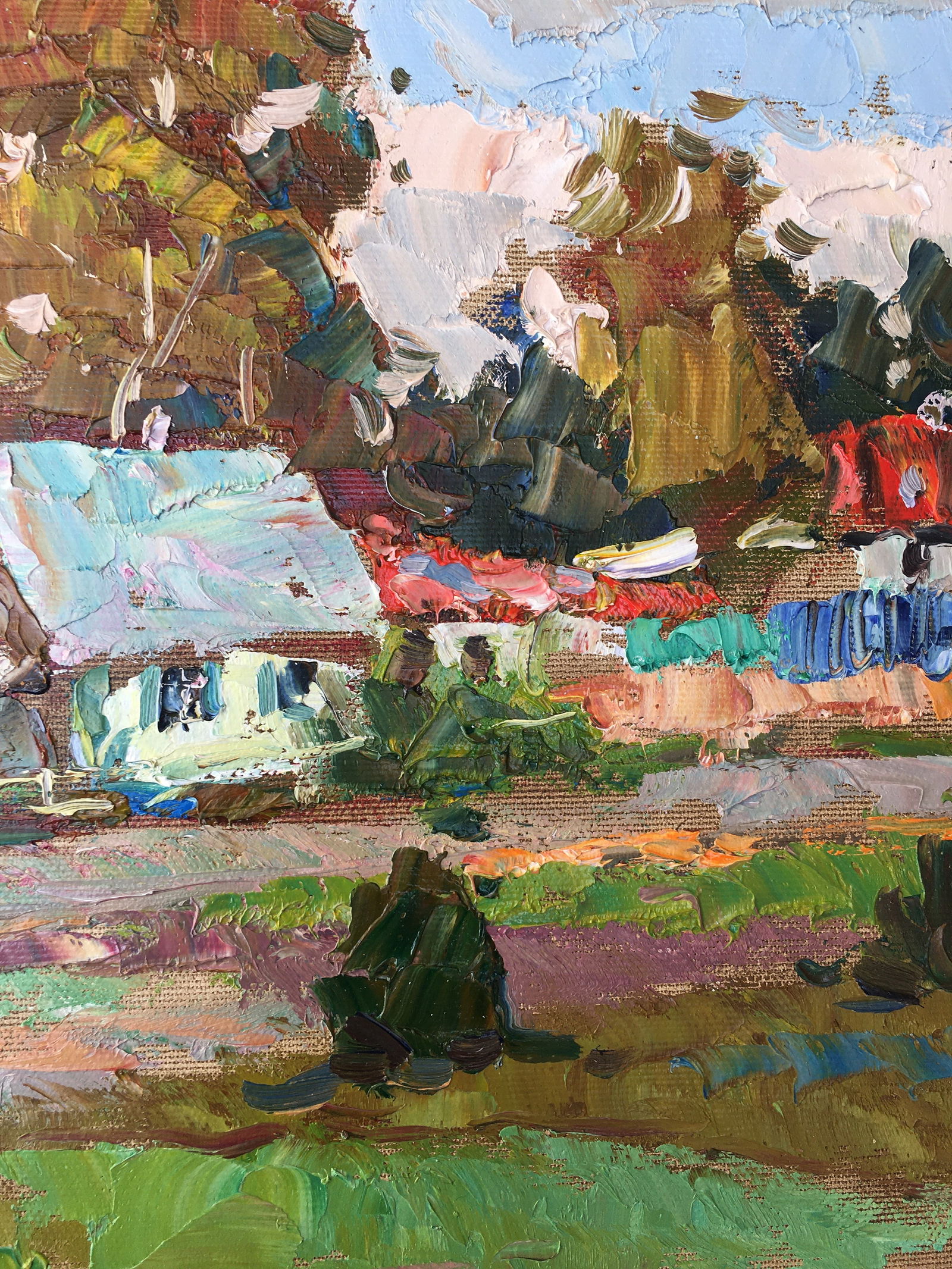 Oil painting Summer vegetable gardens Sergey Ivanovich Animov - 10