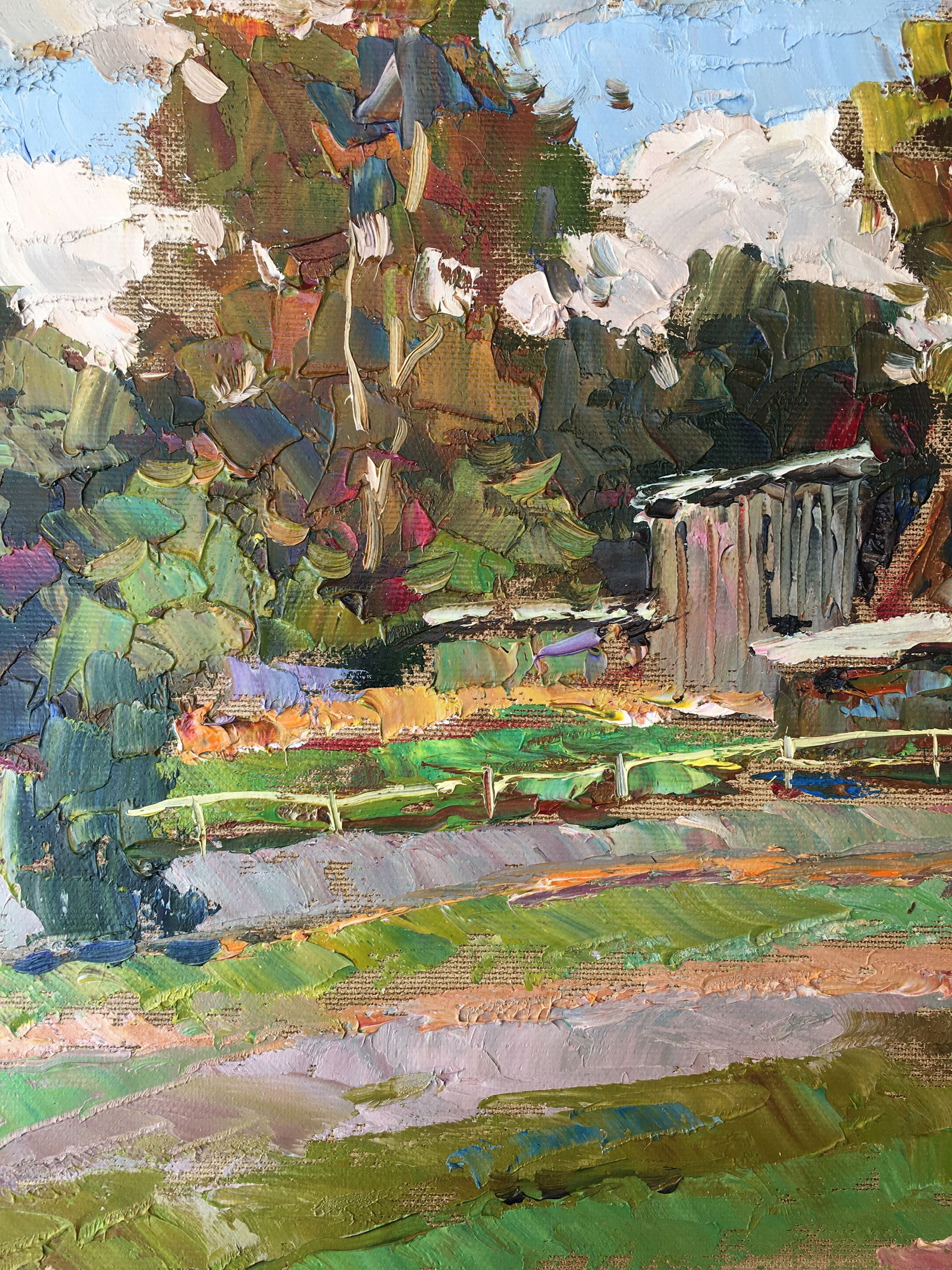 Oil painting Summer vegetable gardens Sergey Ivanovich Animov - 4