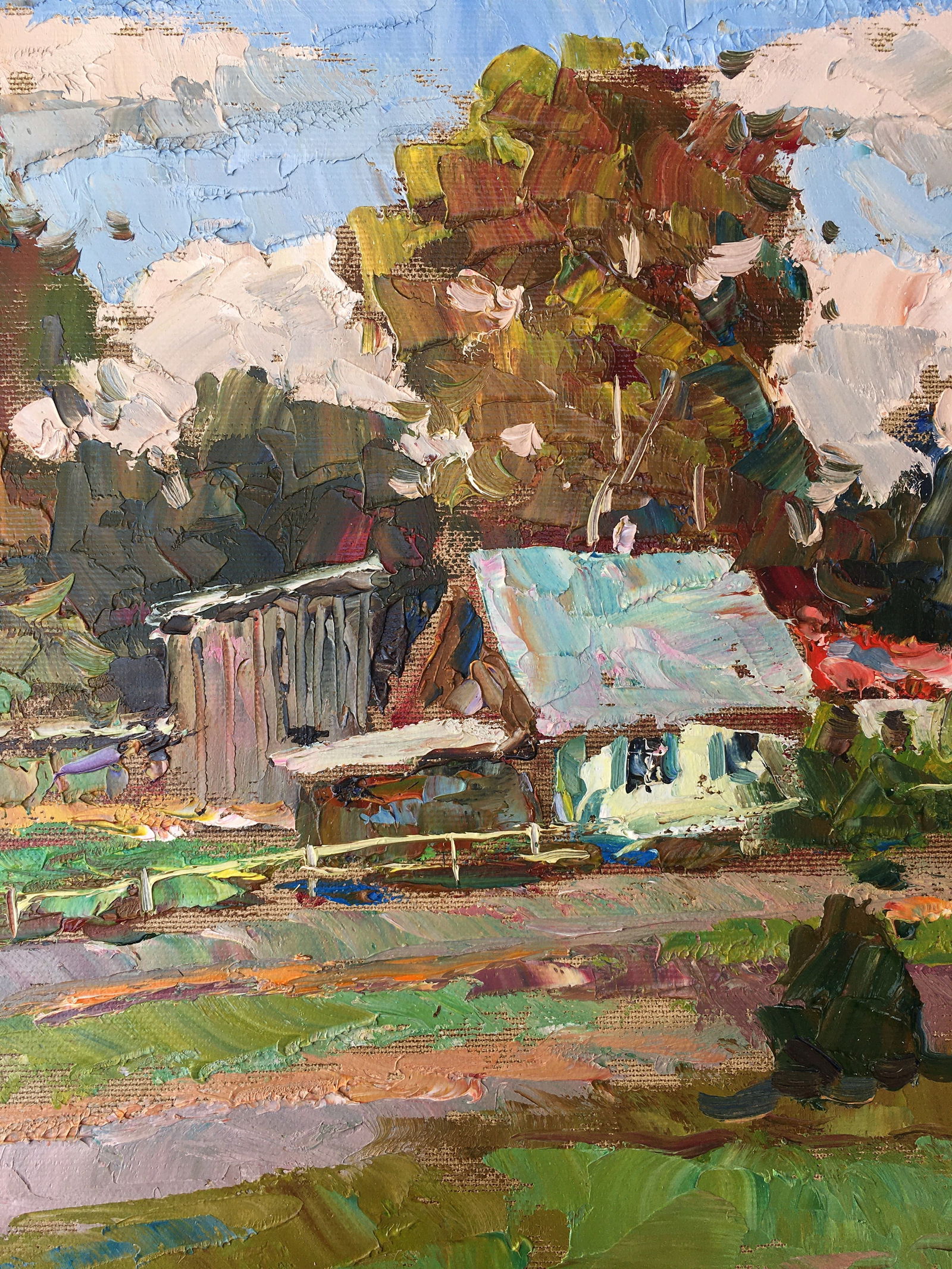 Oil painting Summer vegetable gardens Sergey Ivanovich Animov - 5