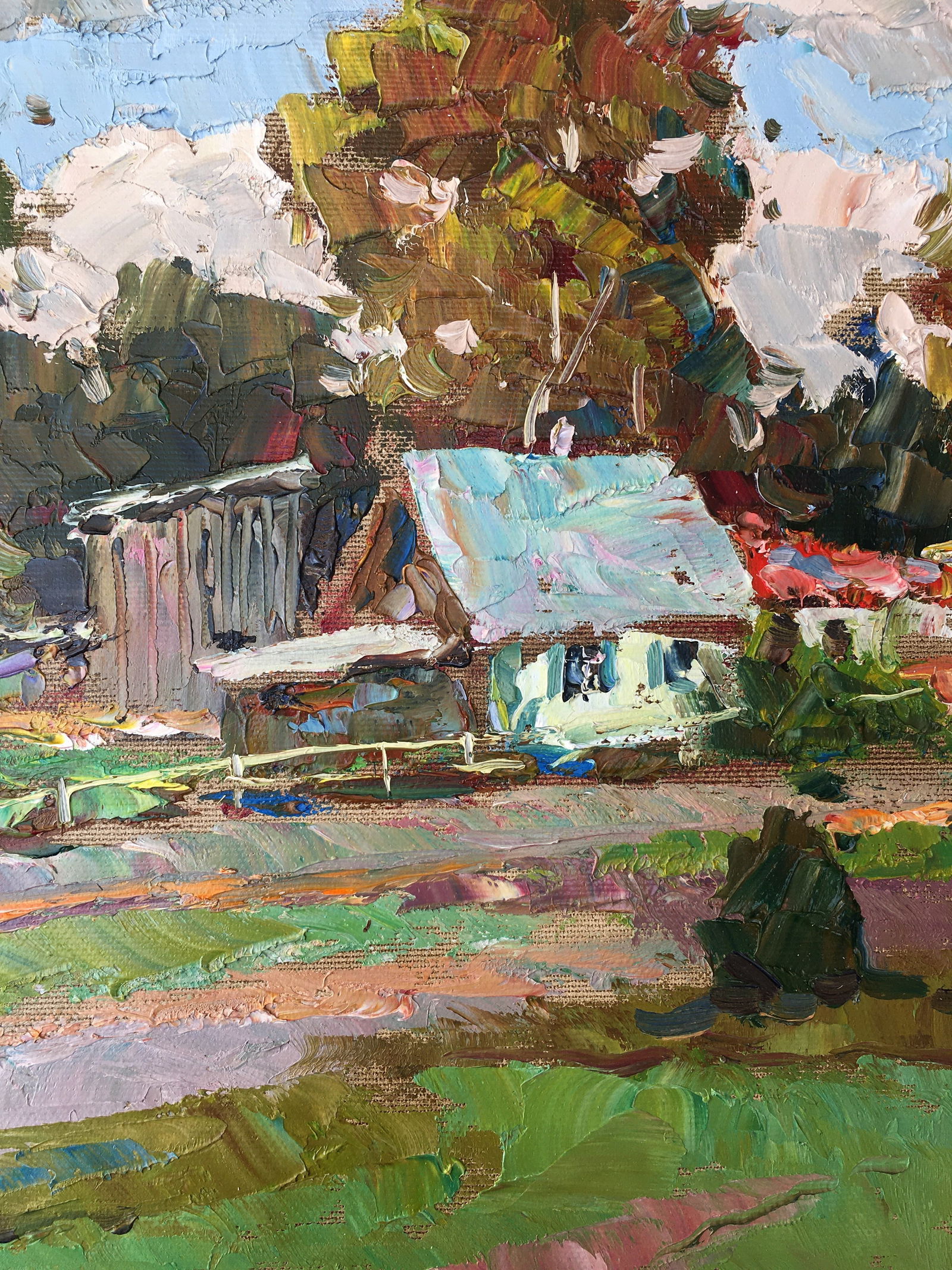 Oil painting Summer vegetable gardens Sergey Ivanovich Animov - 6