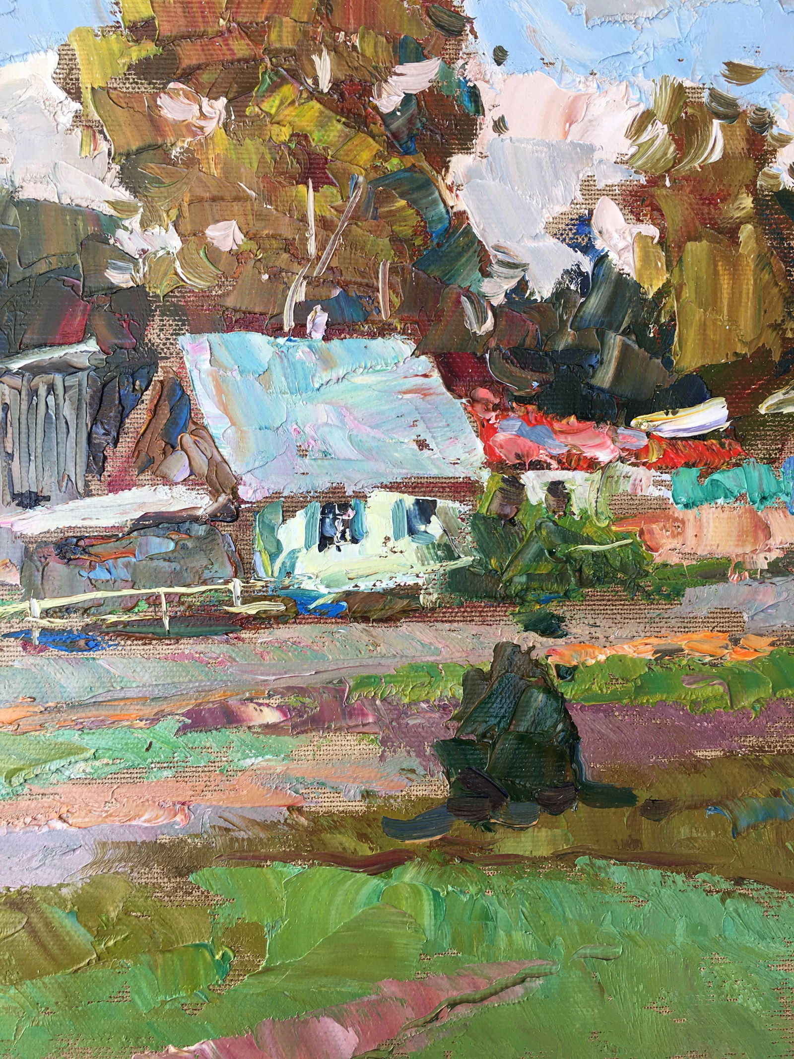 Oil painting Summer vegetable gardens Sergey Ivanovich Animov - 7