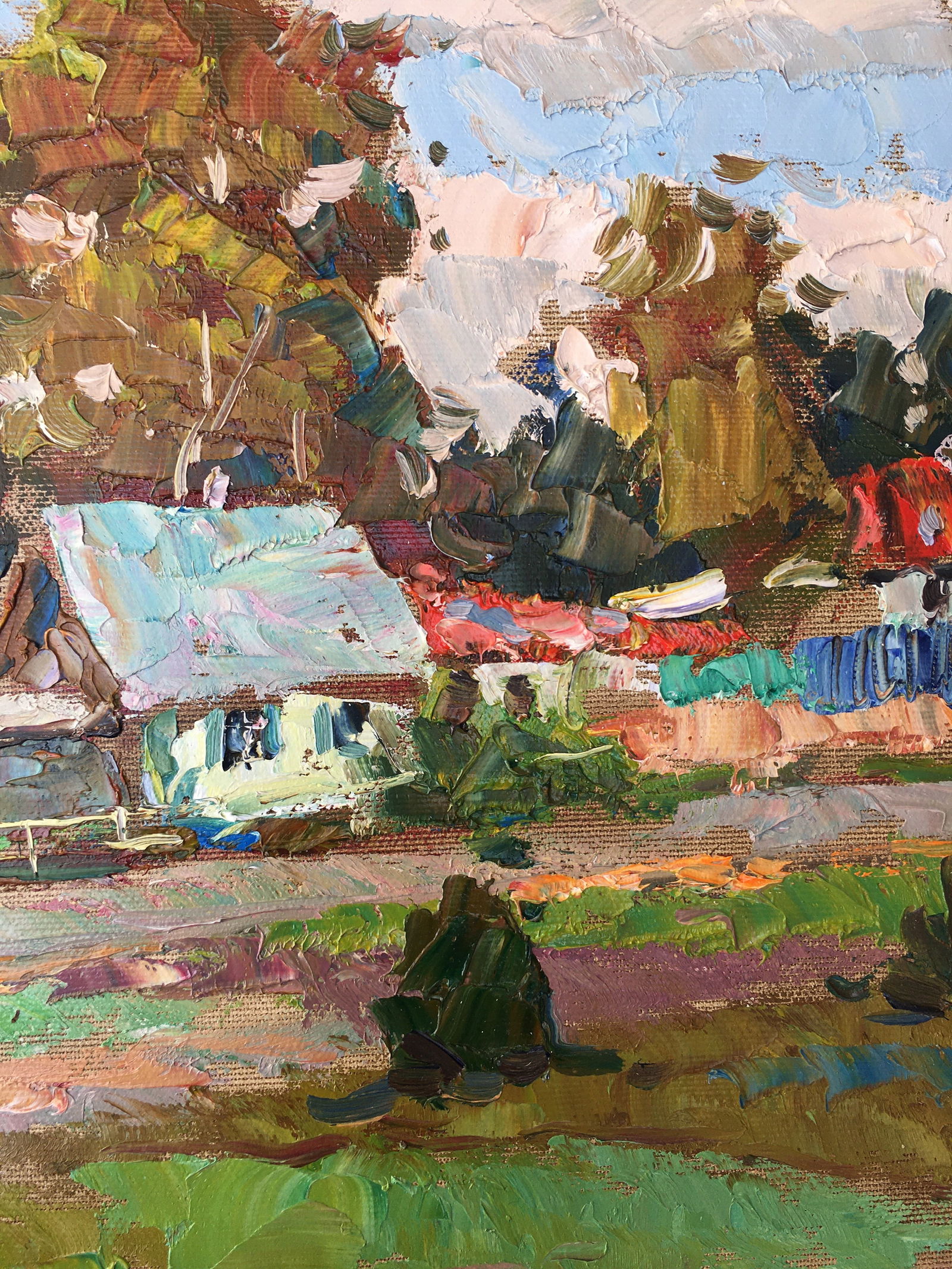 Oil painting Summer vegetable gardens Sergey Ivanovich Animov - 8