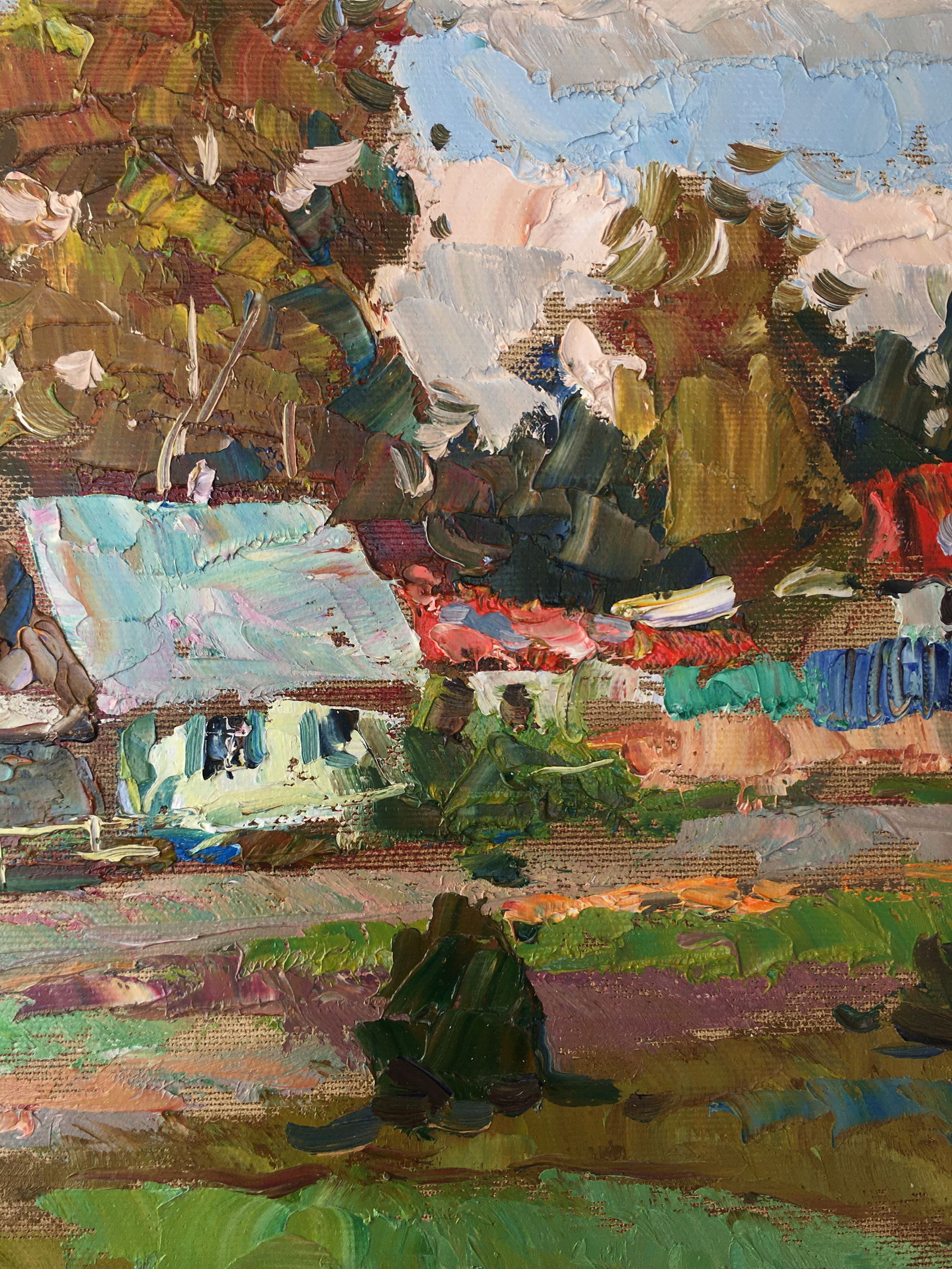 Oil painting Summer vegetable gardens Sergey Ivanovich Animov - 9