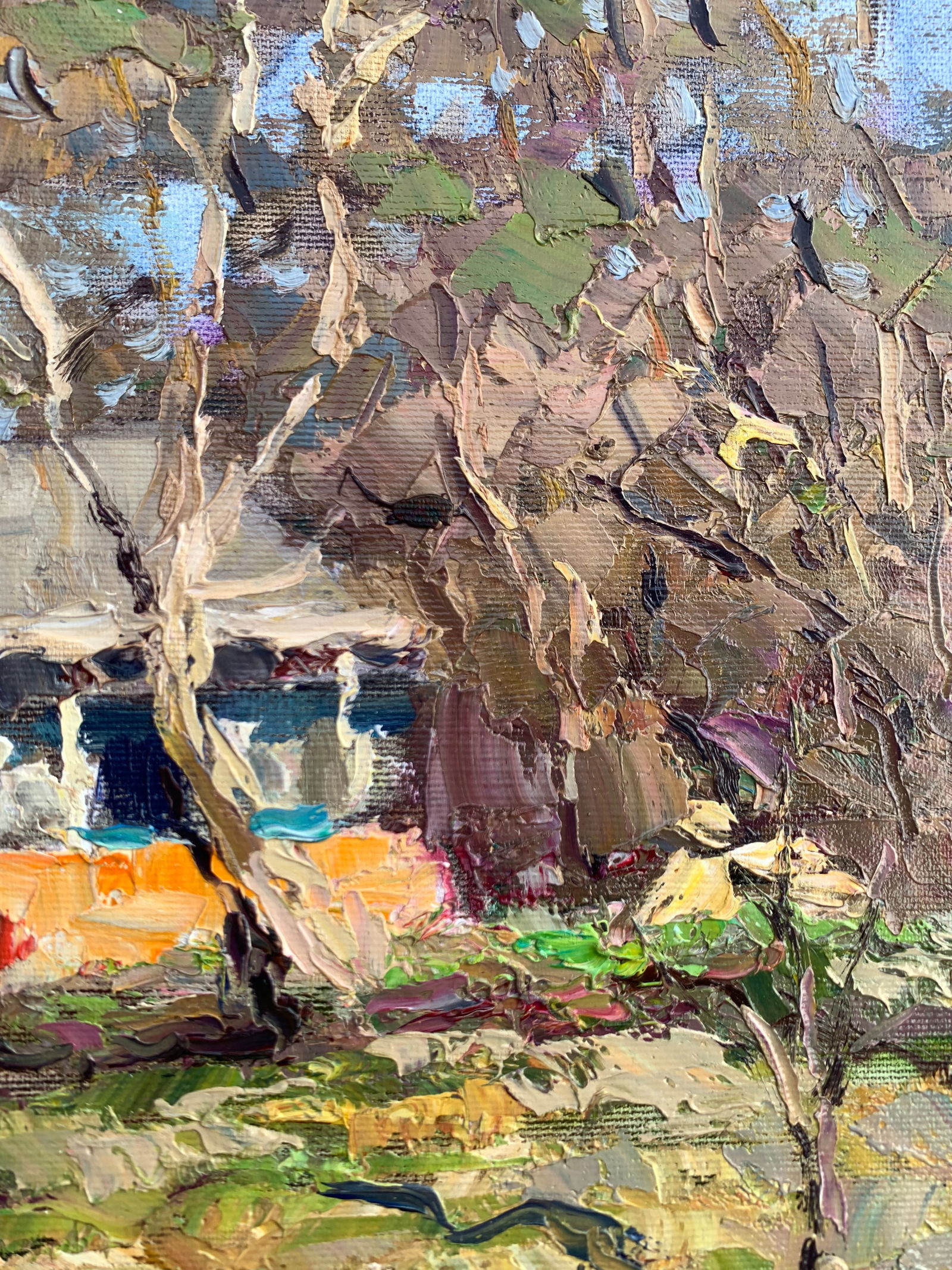 Oil painting Parents' yard Sergey Ivanovich Animov - 10