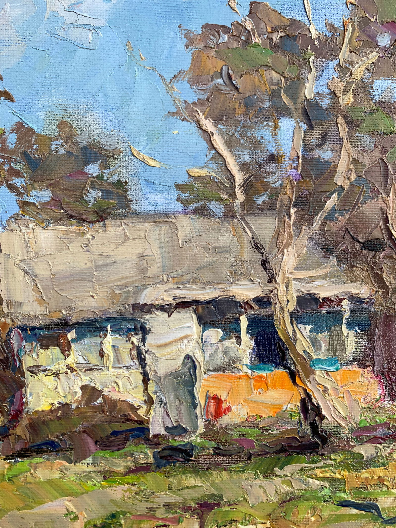 Oil painting Parents' yard Sergey Ivanovich Animov - 5