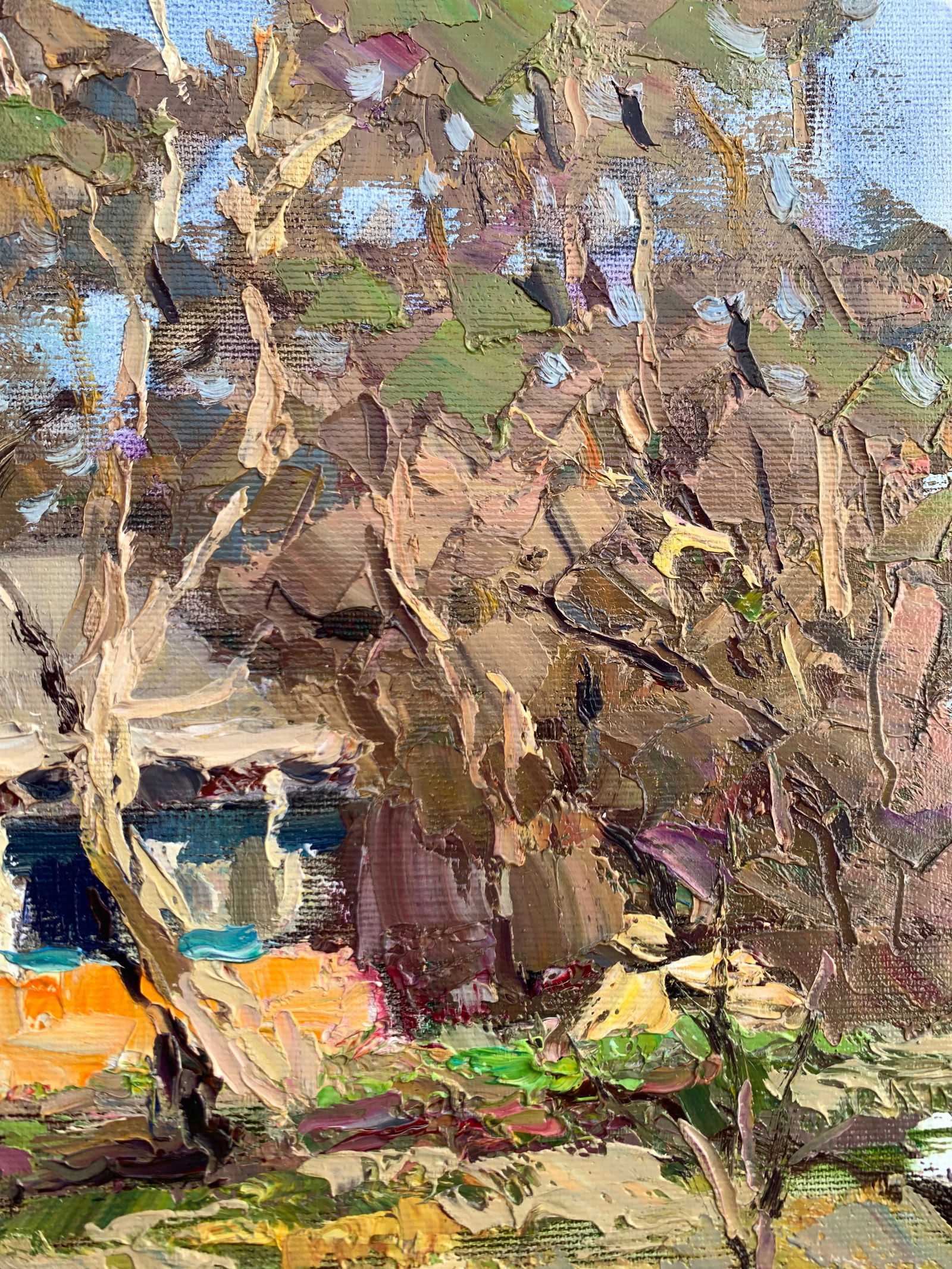 Oil painting Parents' yard Sergey Ivanovich Animov - 8