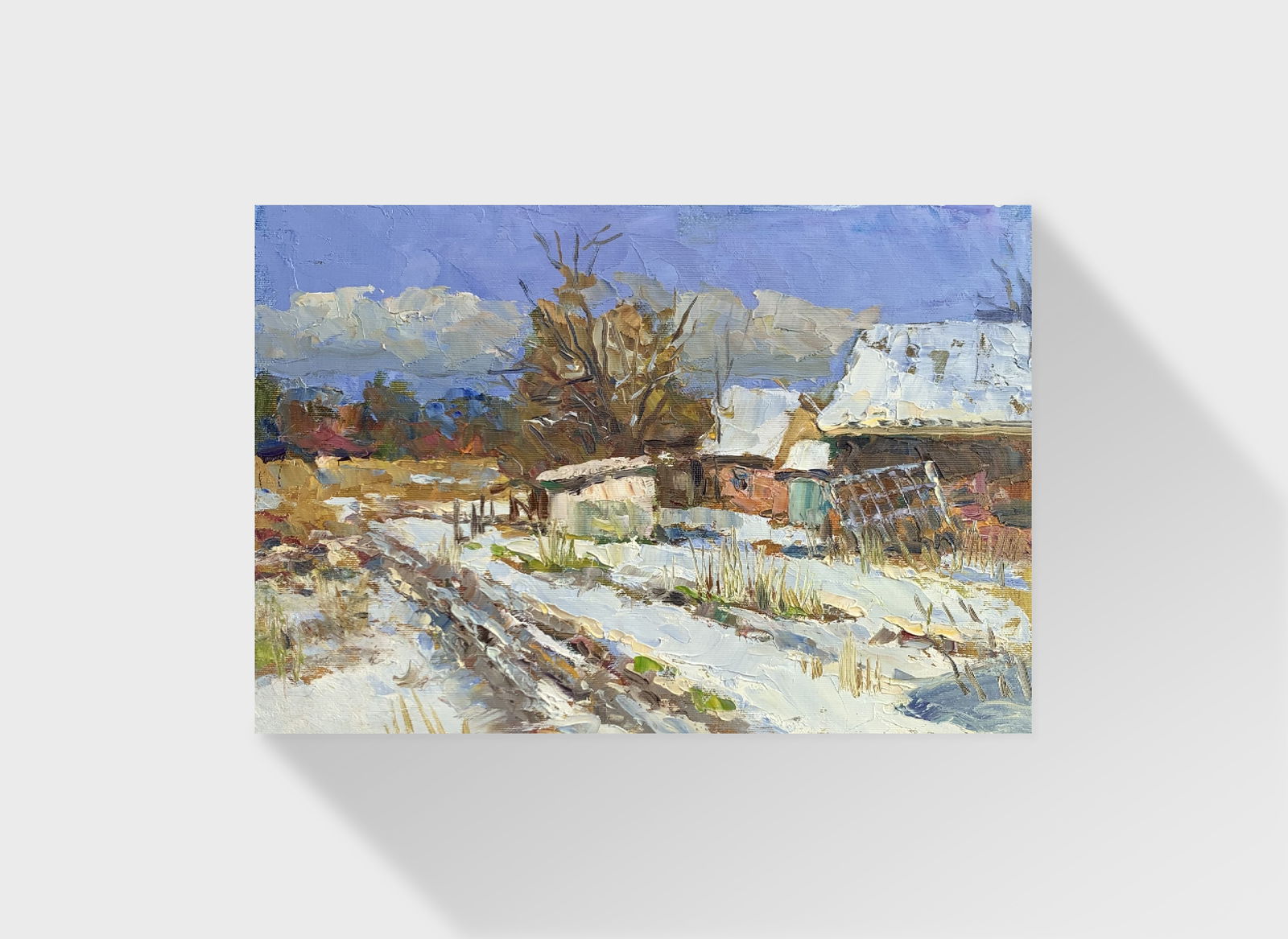 Oil painting Behind the yard Sergey Ivanovich Animov - 11