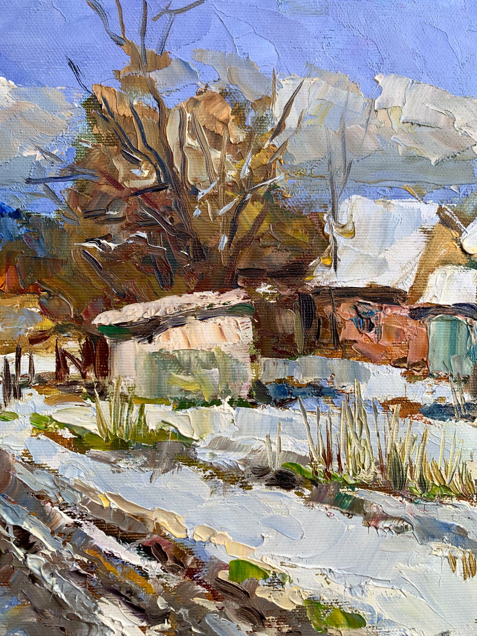 Oil painting Behind the yard Sergey Ivanovich Animov - 5