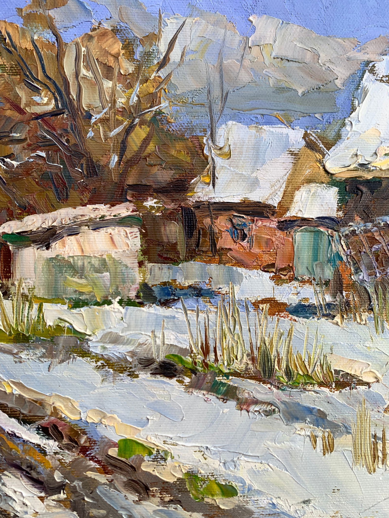 Oil painting Behind the yard Sergey Ivanovich Animov - 6