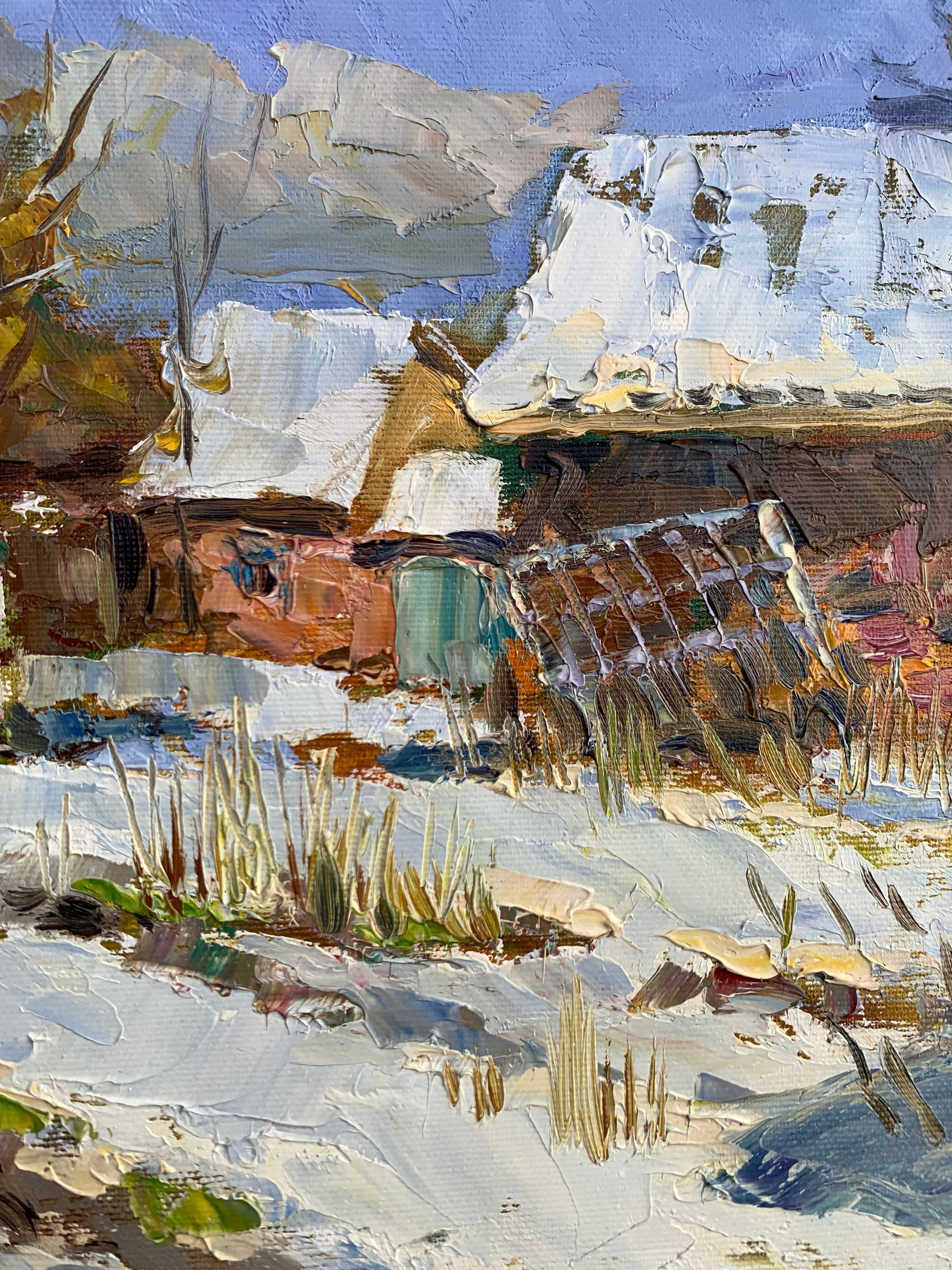 Oil painting Behind the yard Sergey Ivanovich Animov - 9