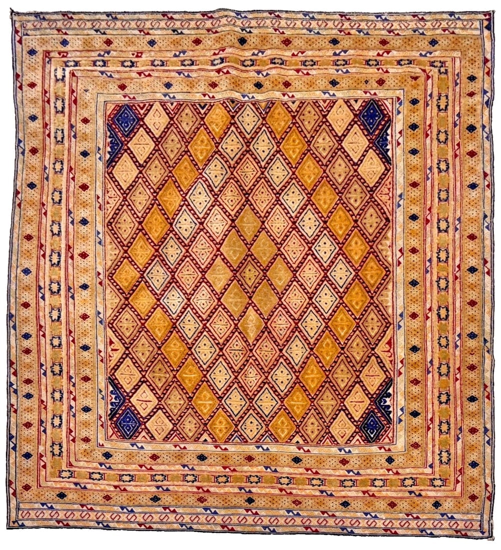 Hand-Knotted Sino-Kashan Beige Mauve All-Over Floral Oriental Rug Carpet 8' x 10': Title:Hand-Knotted Sino-Kashan Beige Mauve All-Over Floral Oriental Rug Carpet 8' x 10'Description:• Rug Number: 26003 • Country of Origin: China • Style, Design: Persian Tabriz,