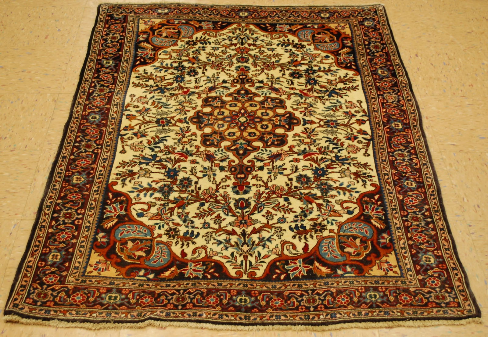 Persian BIJAR RUG, 3'9" x 5'2" (1 of 11)