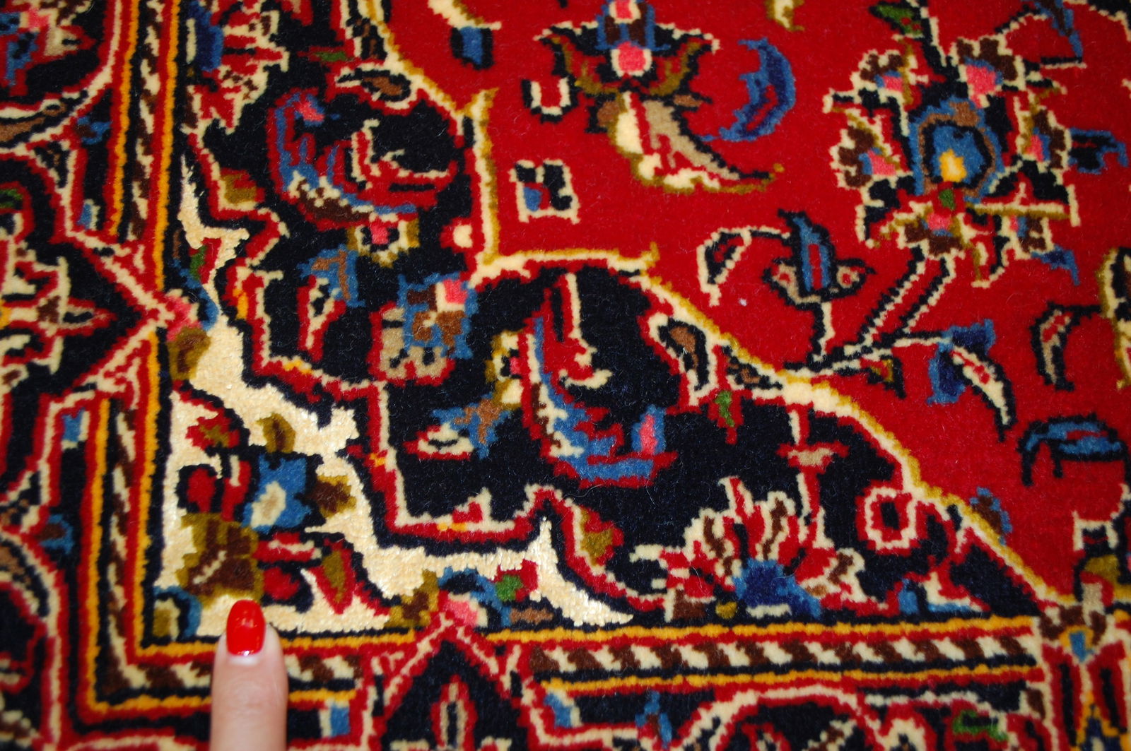 PAIR ,ANTIQUE PERSIAN -KESHAN RUG 2'5" x 3'4" AND 2'6" X 3'4" - 11