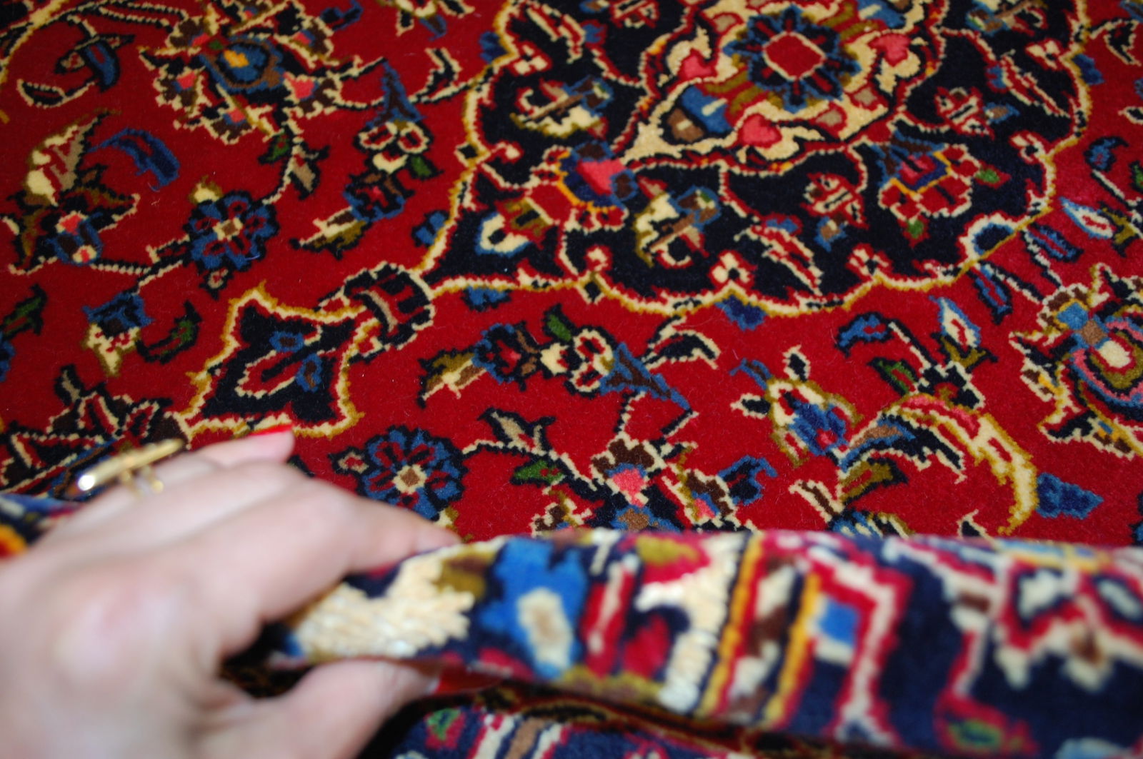 PAIR ,ANTIQUE PERSIAN -KESHAN RUG 2'5" x 3'4" AND 2'6" X 3'4" - 12