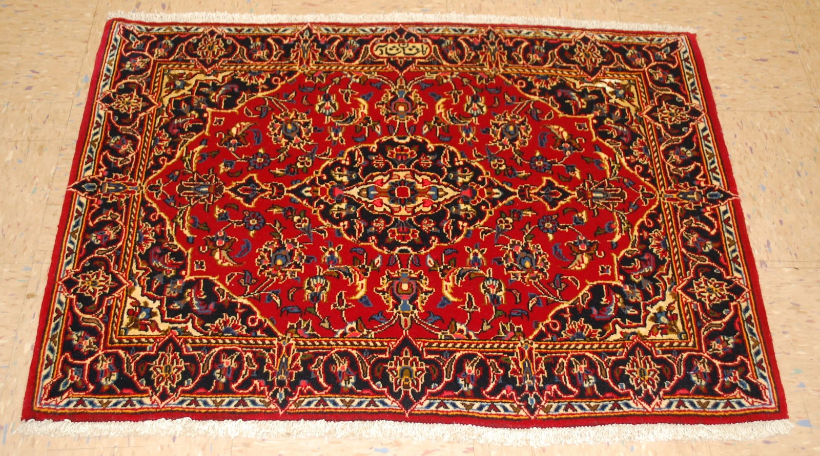 PAIR ,ANTIQUE PERSIAN -KESHAN RUG 2'5" x 3'4" AND 2'6" X 3'4" - 2