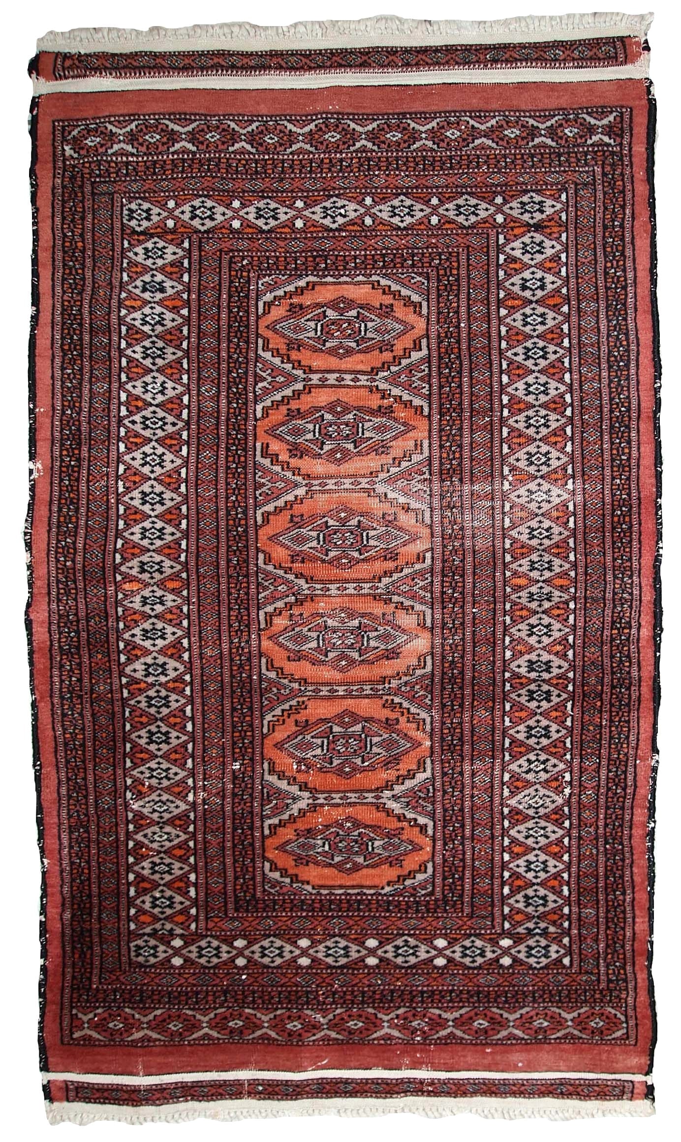 Handmade vintage Persian Hamadan rug 1.3' x 2' (39cm x 63cm) 1960s (1 of 11)