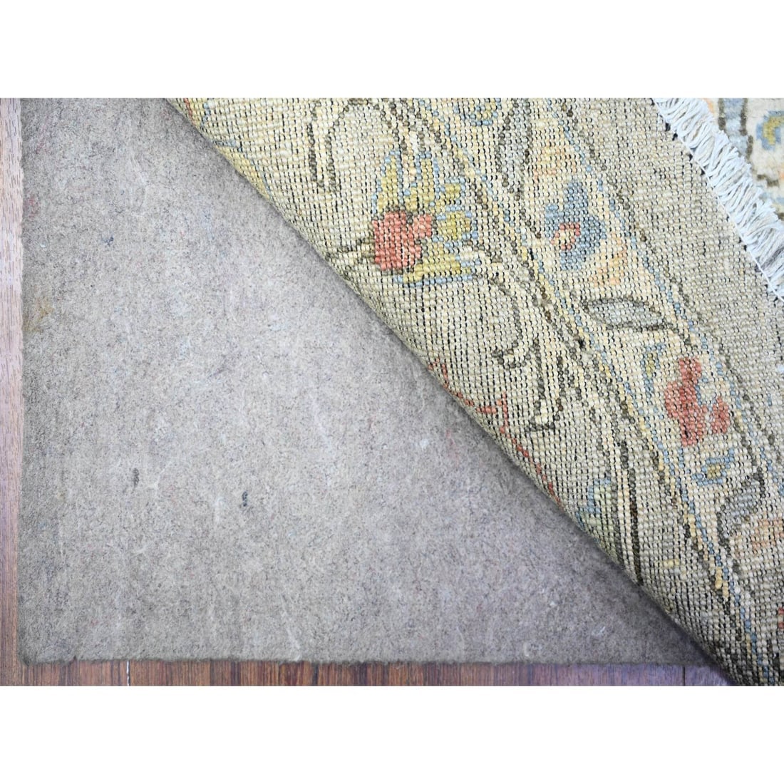 Gray Ziegler Mahal Hand Knotted Pure Wool Round Oriental Rug - 4