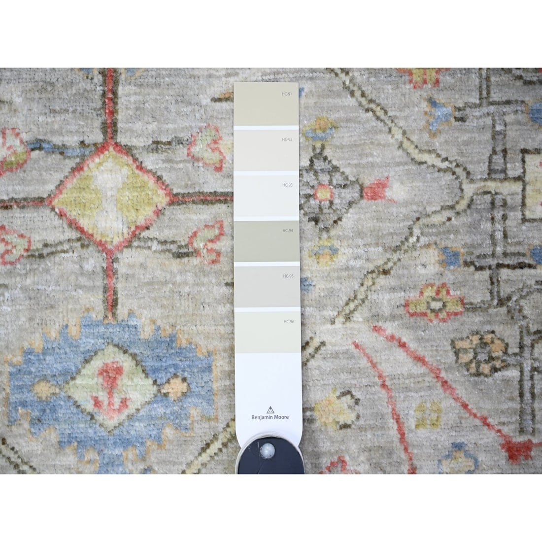 Gray Ziegler Mahal Hand Knotted Pure Wool Round Oriental Rug - 7