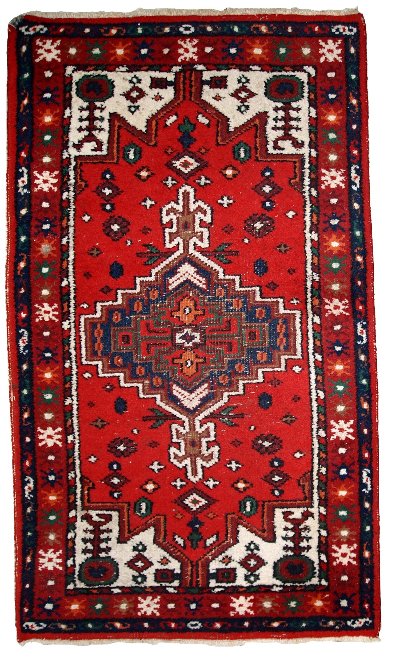 Handmade vintage Indian Seraband rug 2.9' x 5.3' (91cm x 163cm) 1970s (1 of 10)