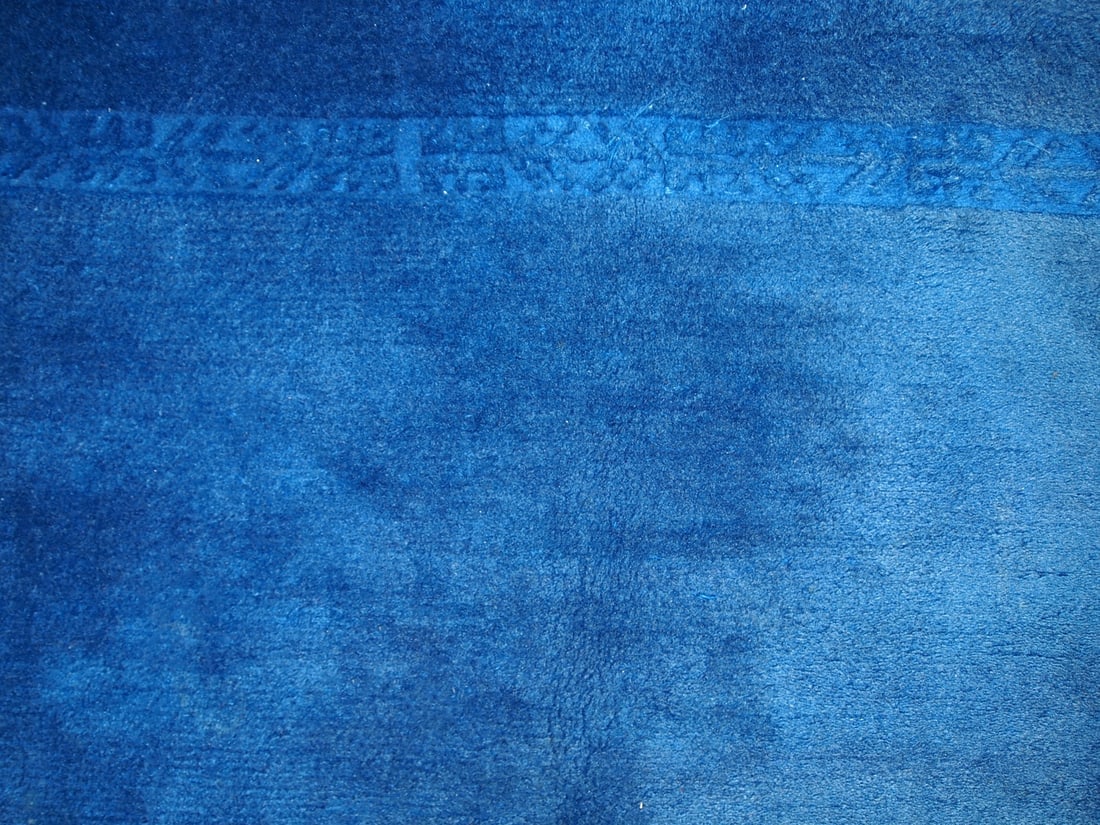 Handmade antique French Art Deco rug 1.6' x 3.8' (50cm x 116cm) 1920s - 2