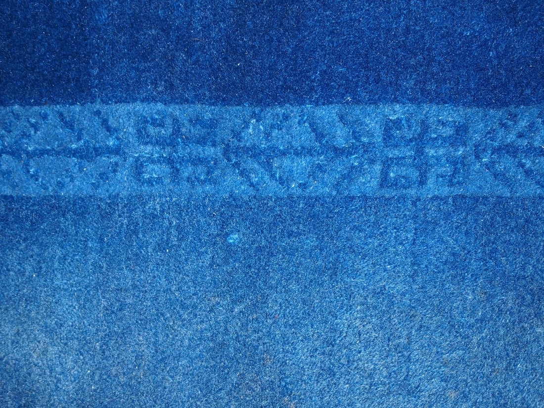 Handmade antique French Art Deco rug 1.6' x 3.8' (50cm x 116cm) 1920s - 6