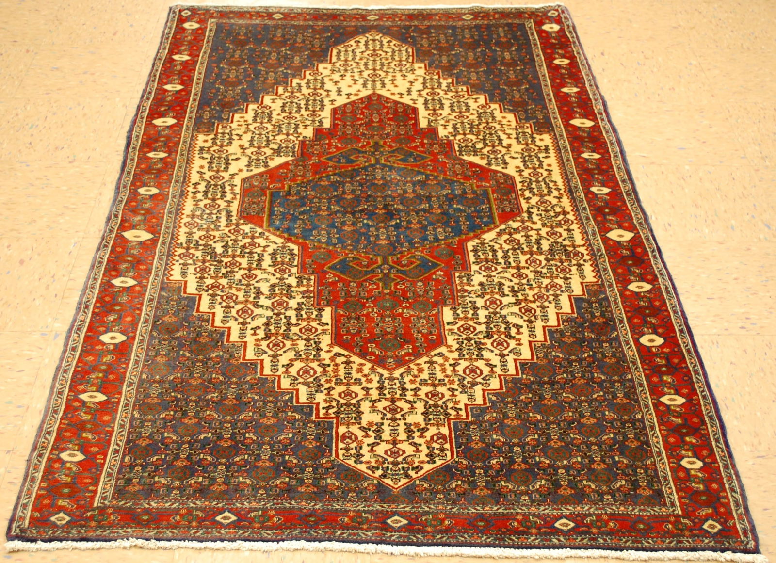 Persian BIJAR RUG ,3'11" x 6'6" (1 of 9)